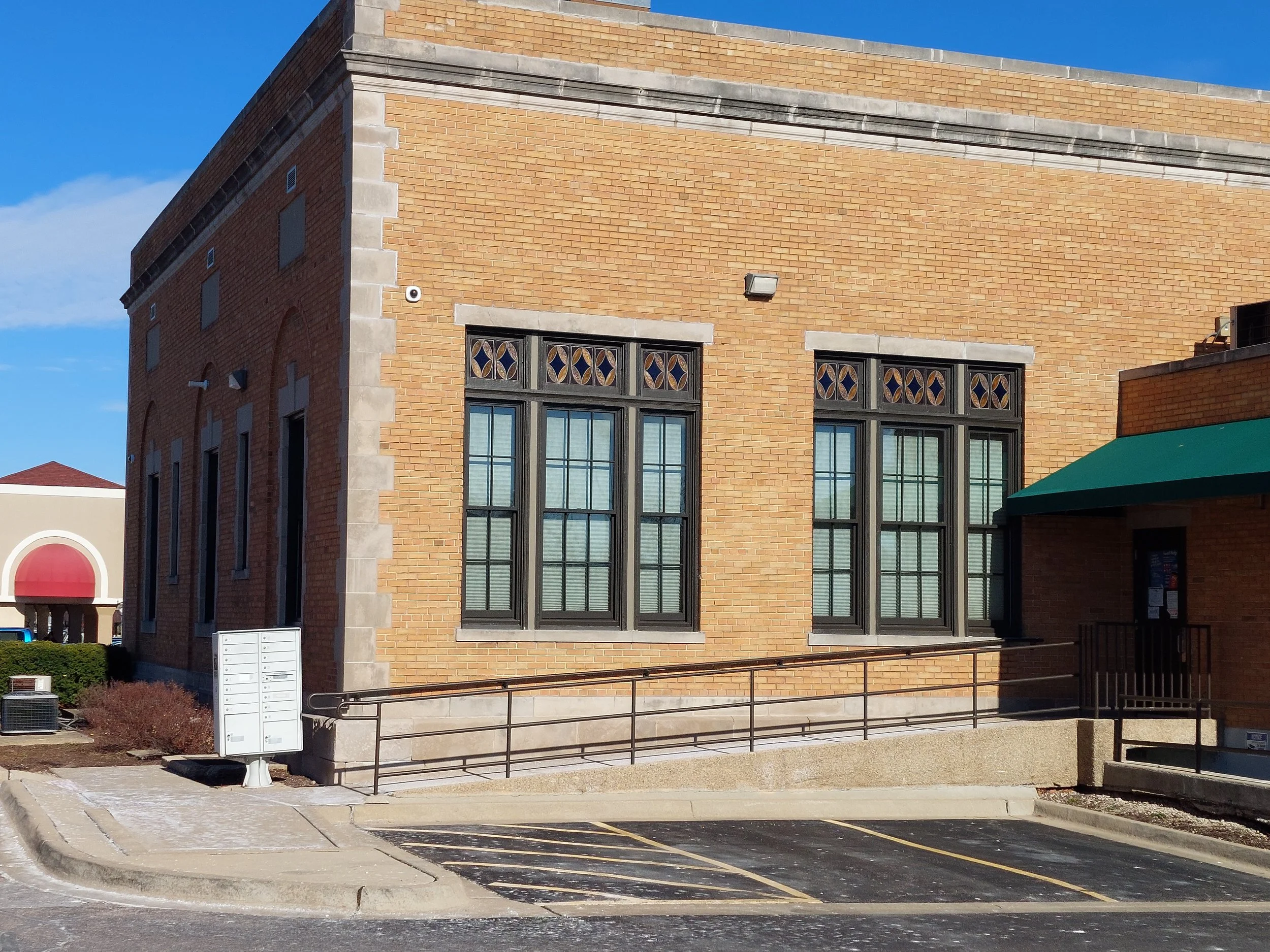 Large new replacement Pella windows in historic post office
