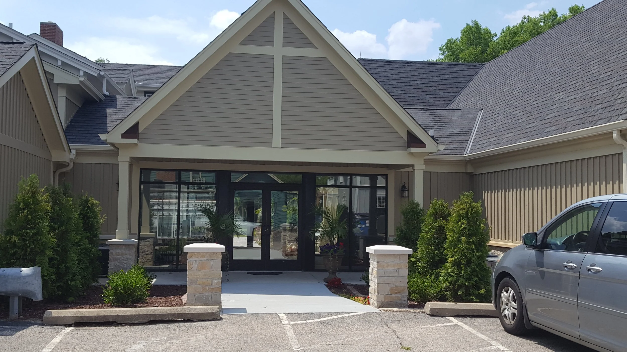 New doors and windows in church
