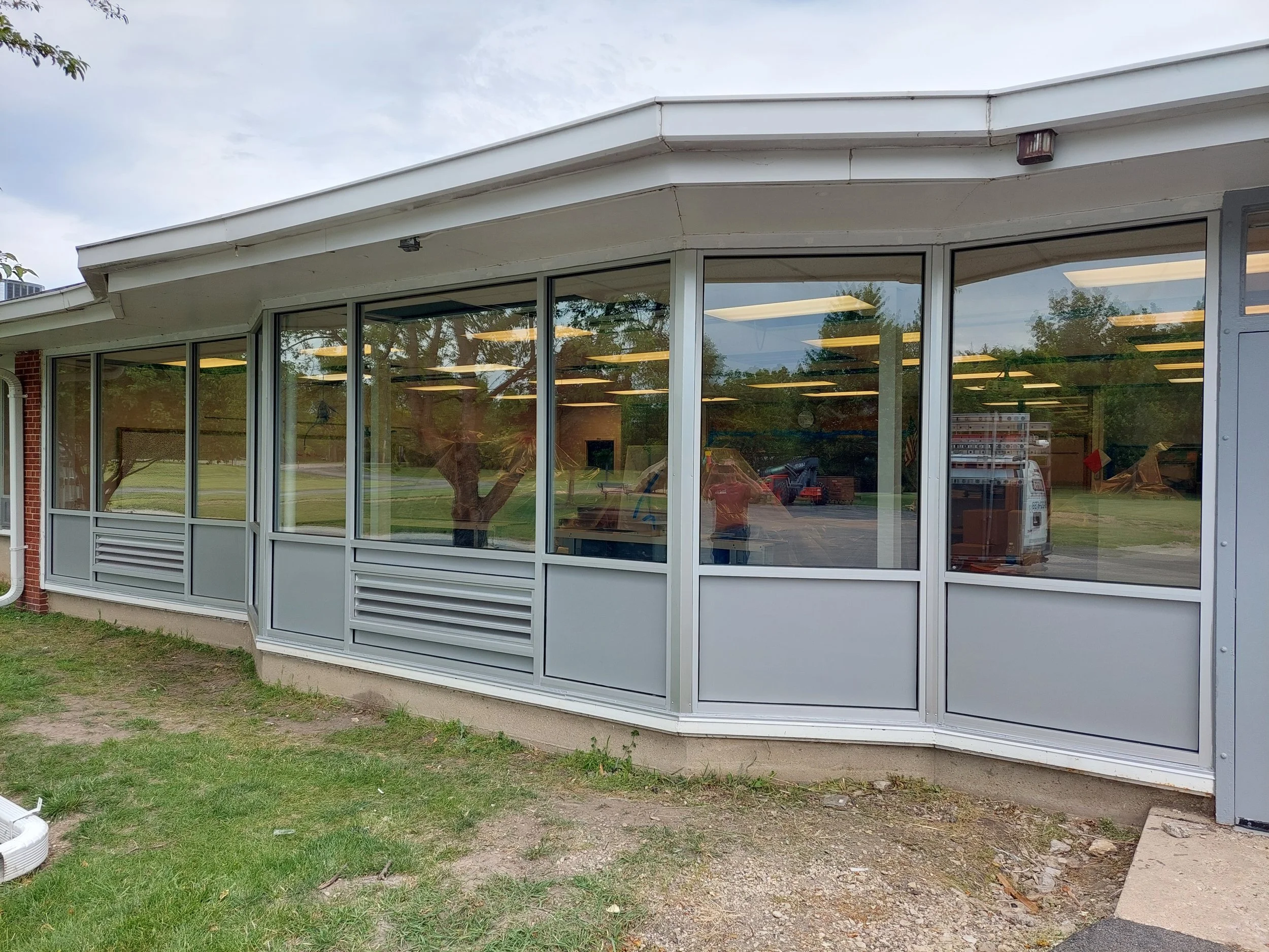 New commercial windows in school