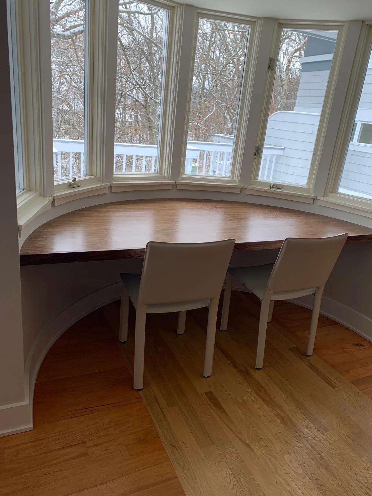 Custom walnut breakfast table