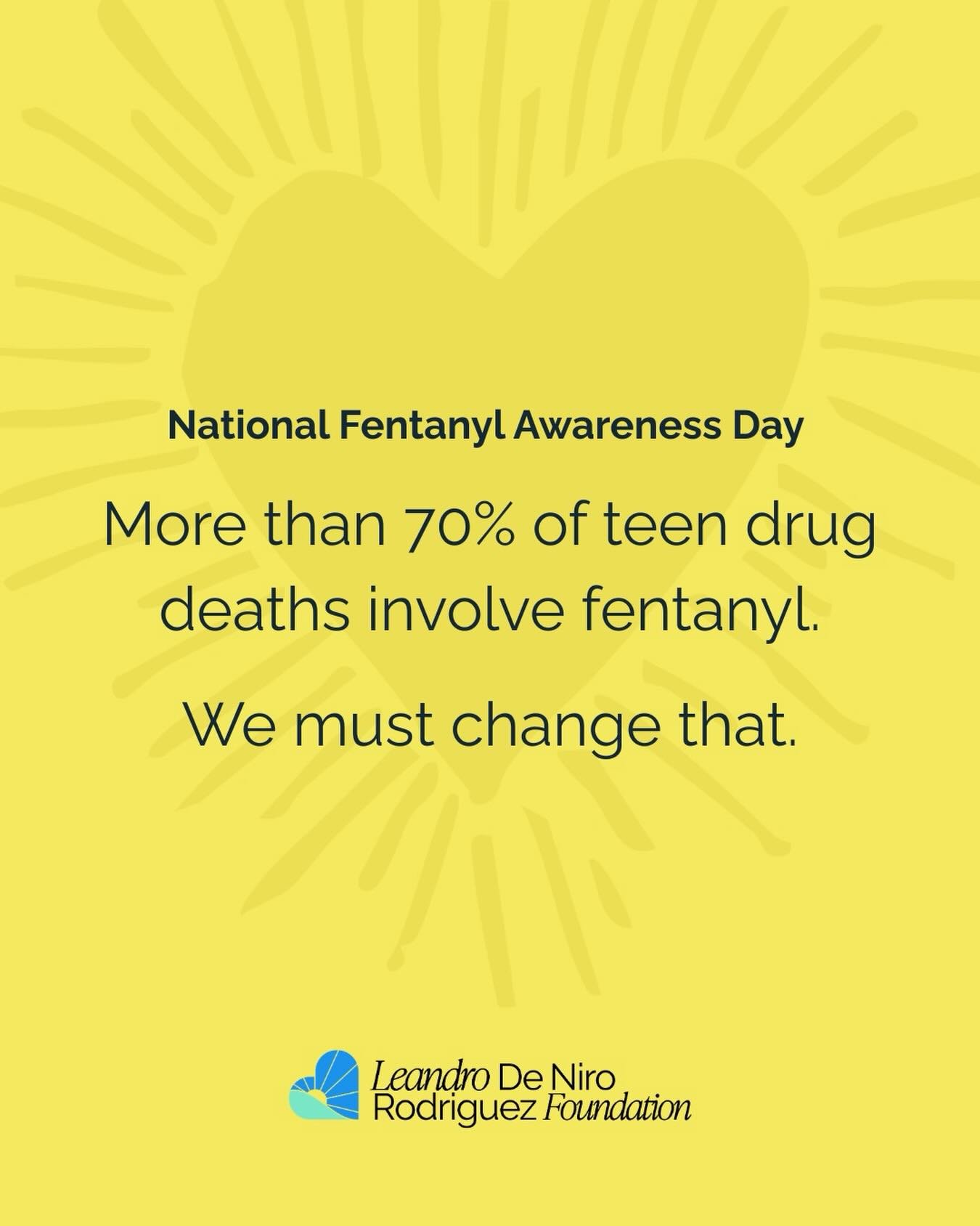Today is about the lives lost to fentanyl and the families, friends, and young people we still have a chance to protect.

More than 70% of teen drug deaths involve fentanyl. These illicit drugs have quietly made their way into our communities, into c
