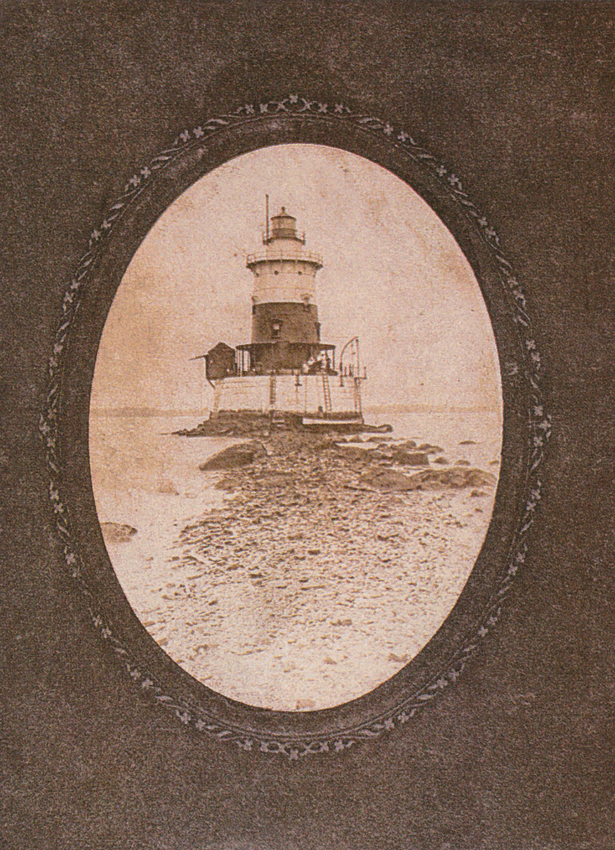 The cast-iron tower at Robbins Reef, constructed in 1883, and seen here circa 1910. (Walker Family Collection)