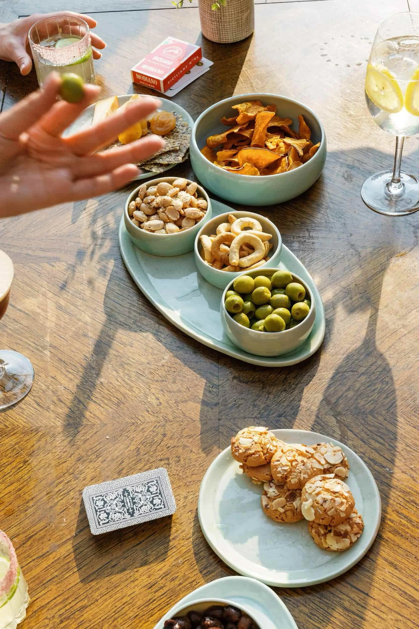Snacks and drinks