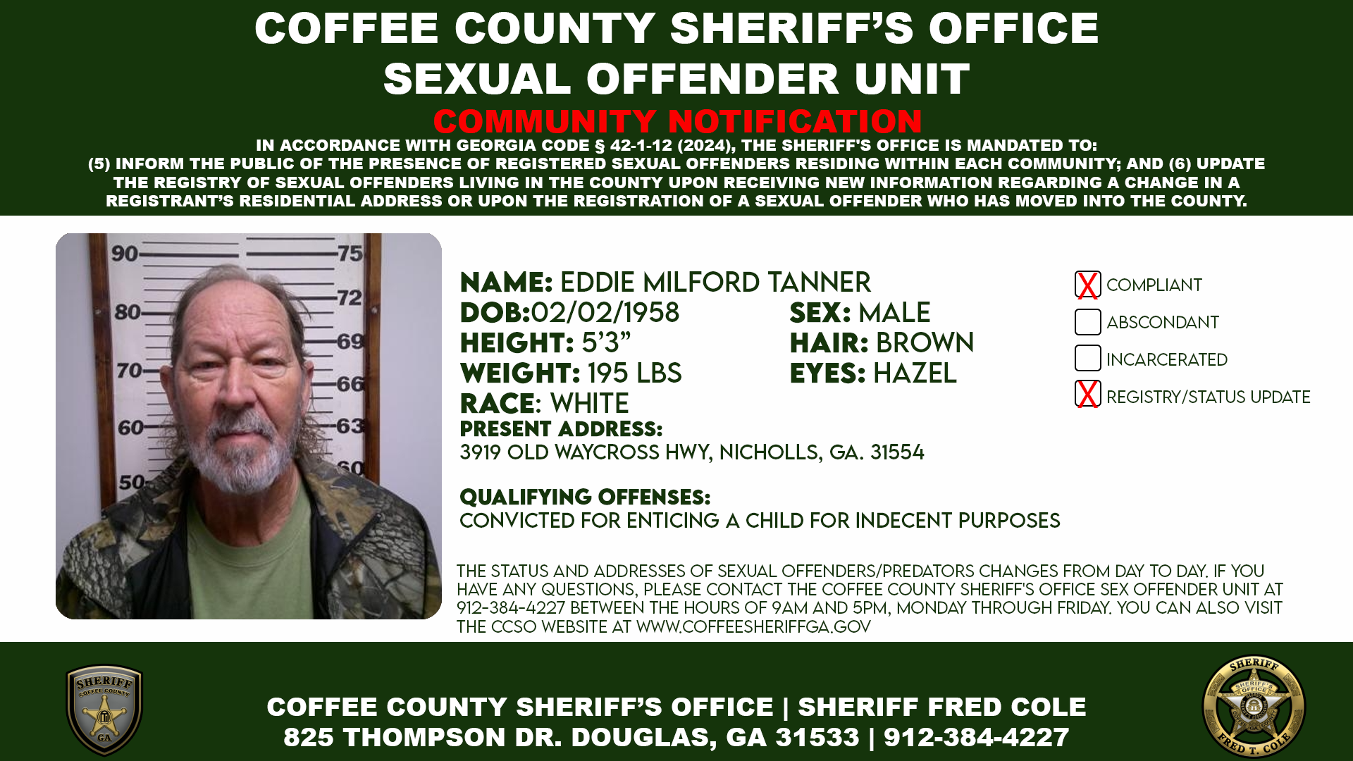 Sex Offender Information Bulletin