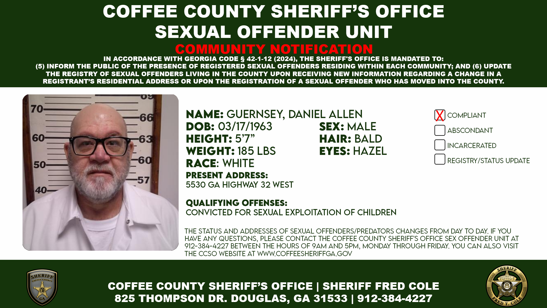 Sex Offender Information Bulletin