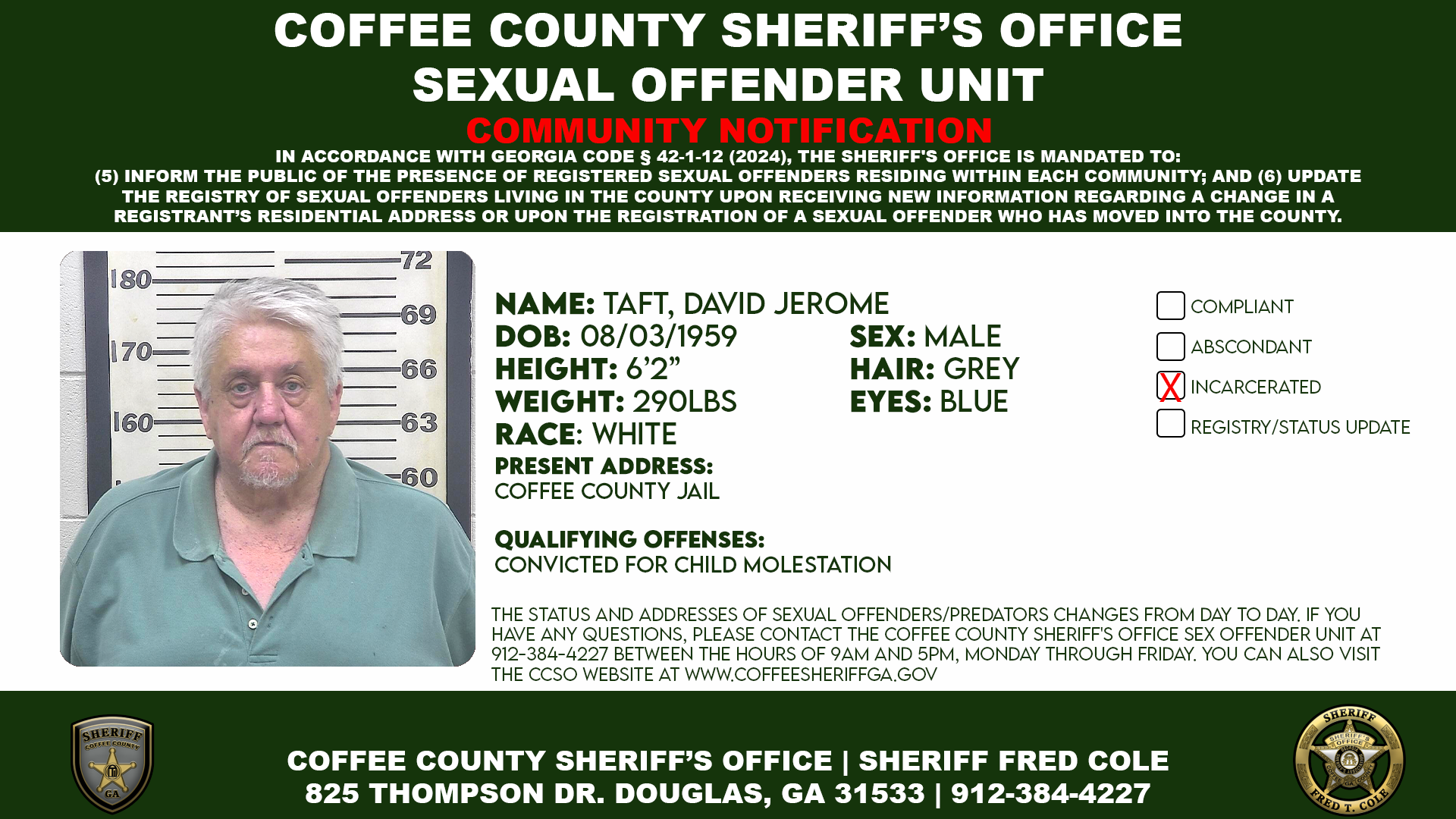 Sex Offender in violation back behind bars