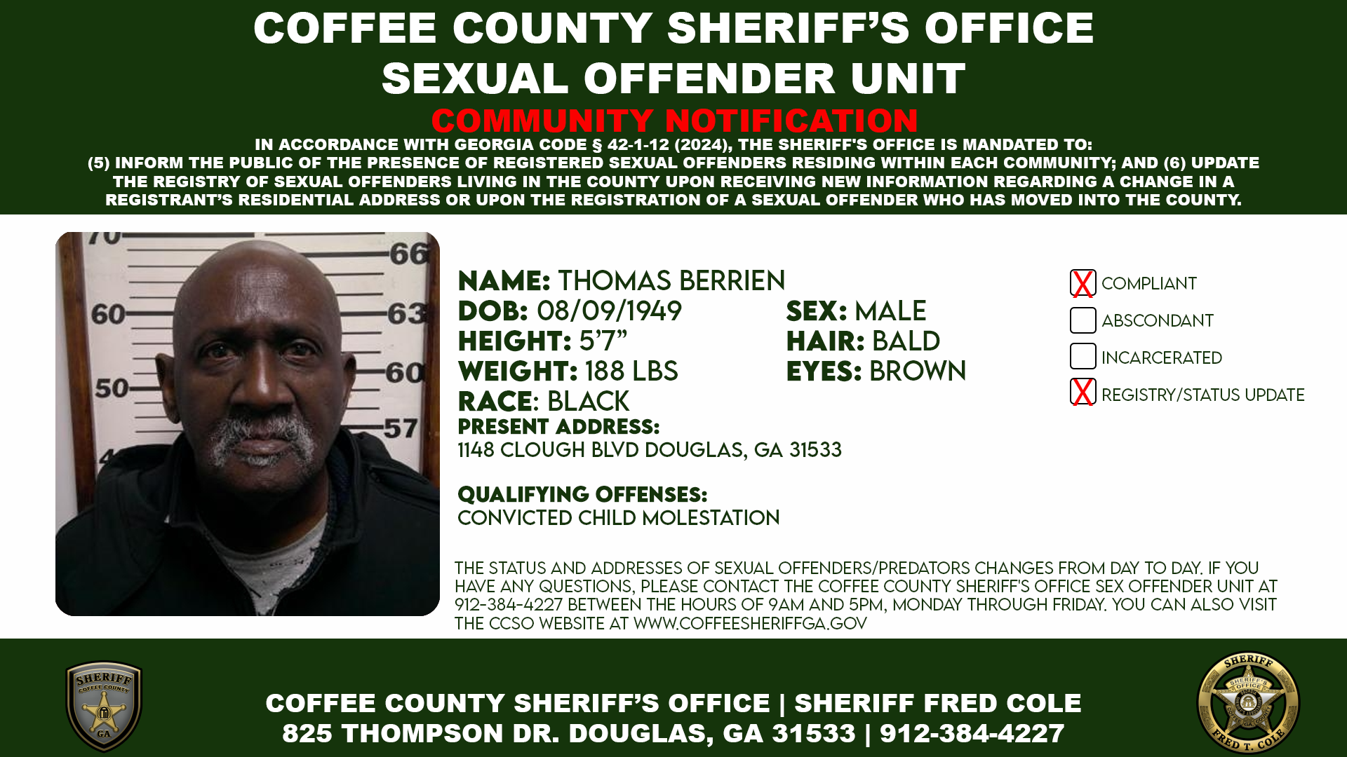 Sex Offender Information Bulletin 