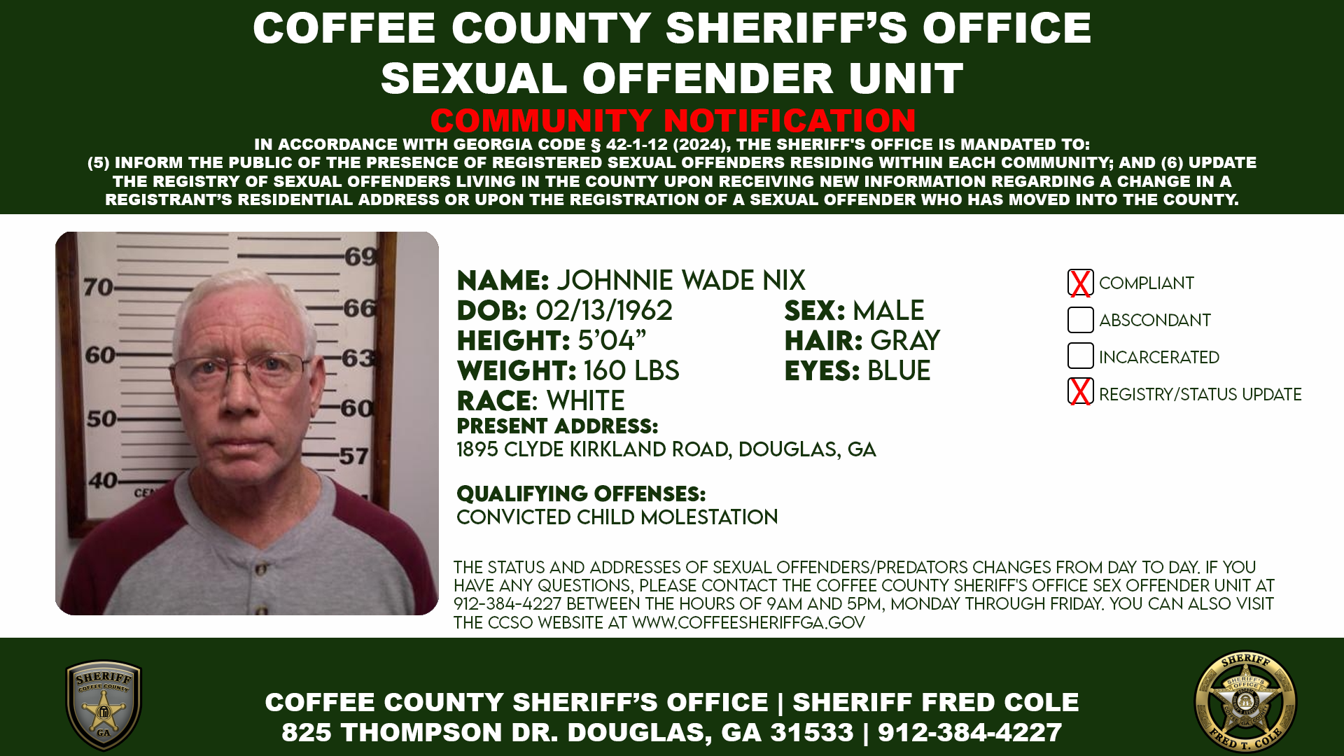 Sex Offender Information Bulletin