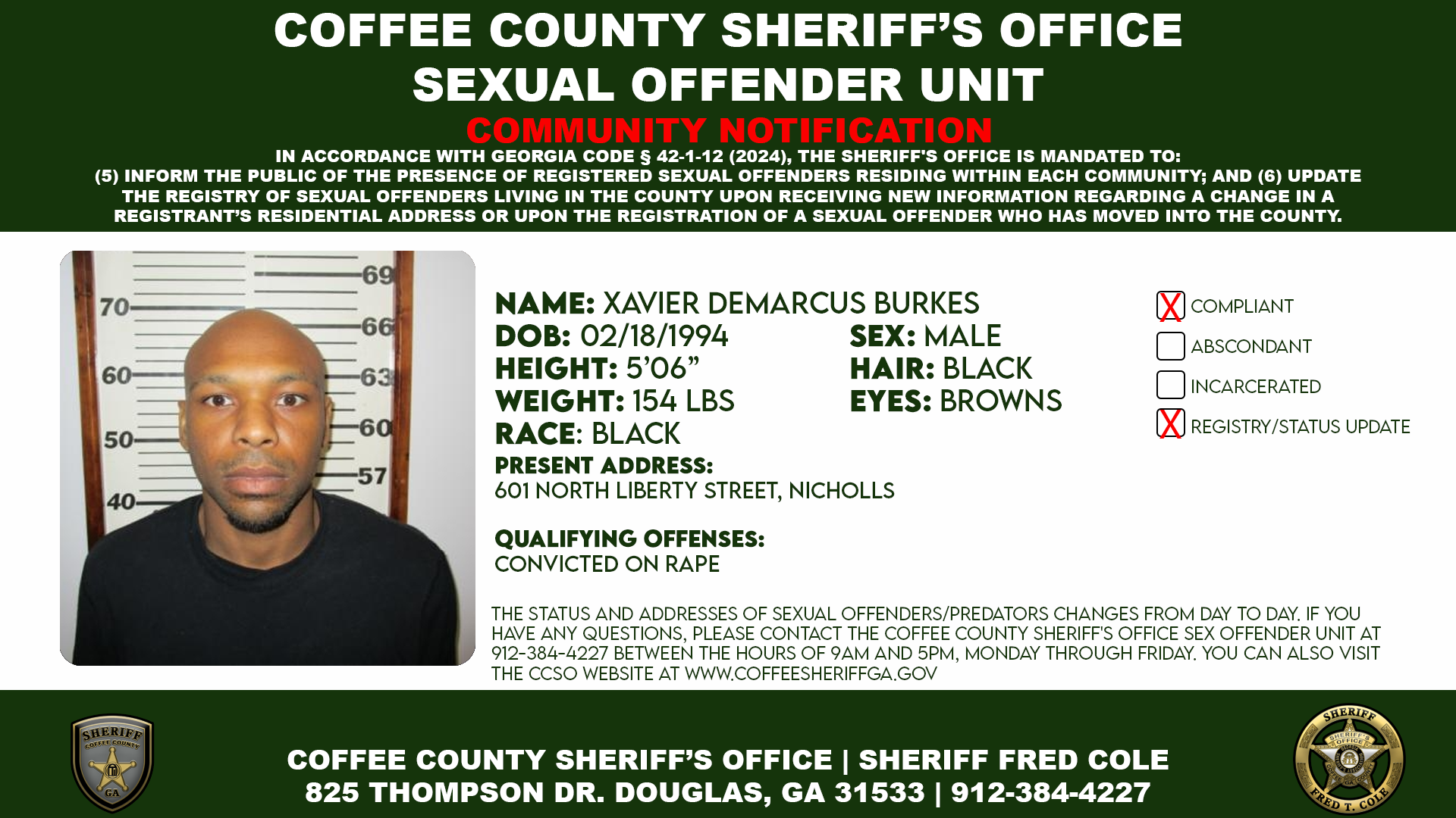 Sex Offender Information Bulletin