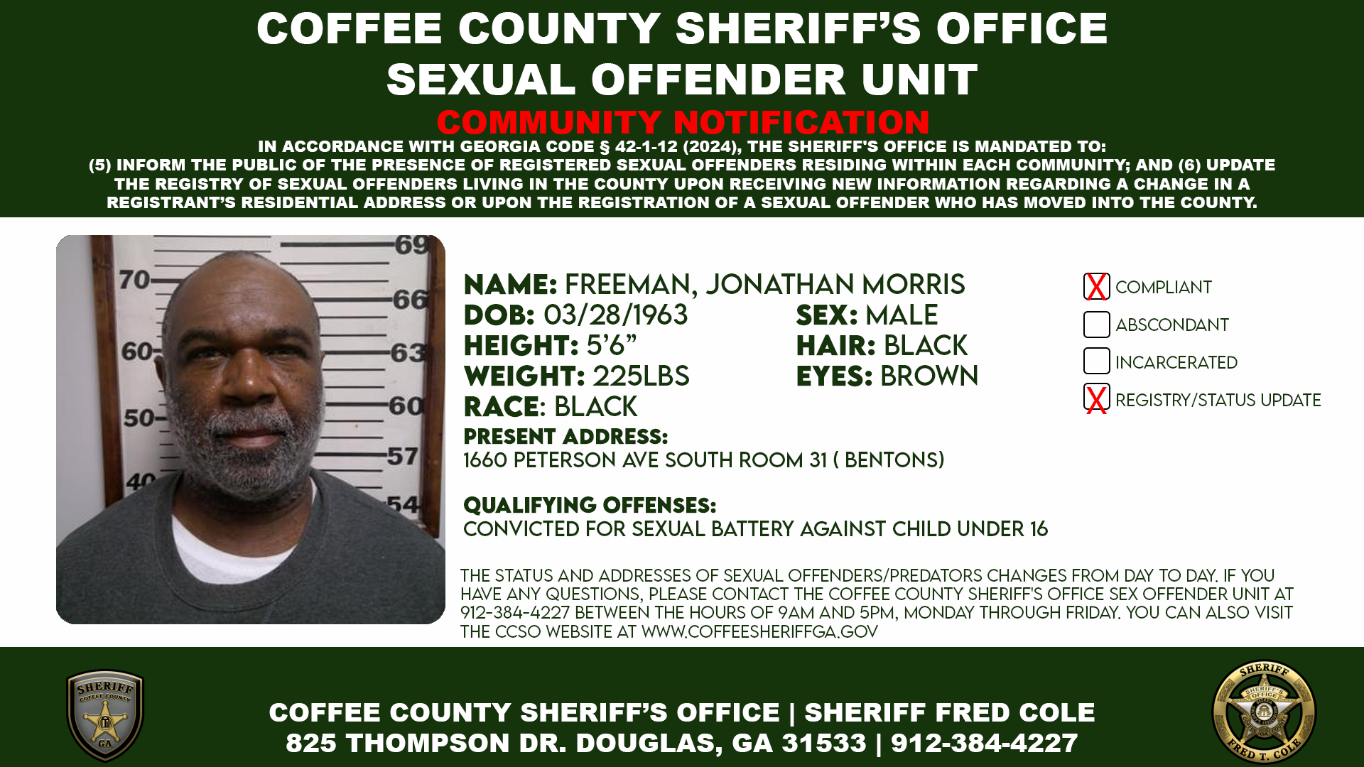 Sex Offender Information Bulletin