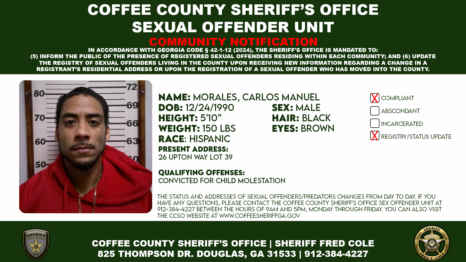 Sex Offender Information Bulletin