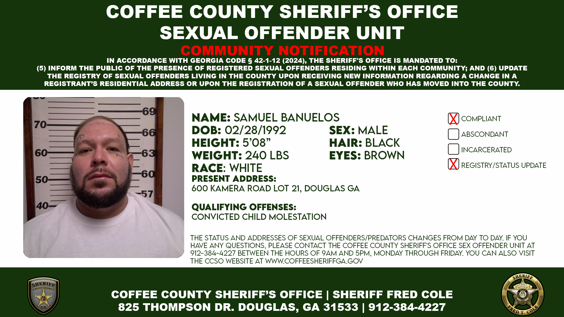 Sex Offender Information Bulletin