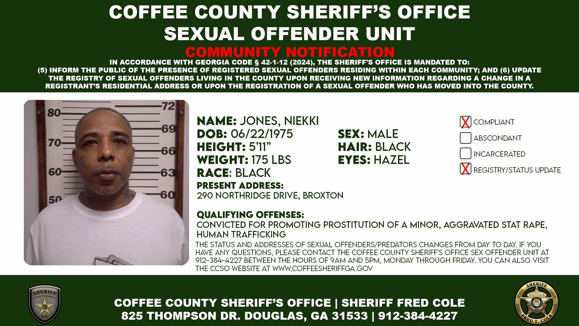 Sex Offender Information Bulletin