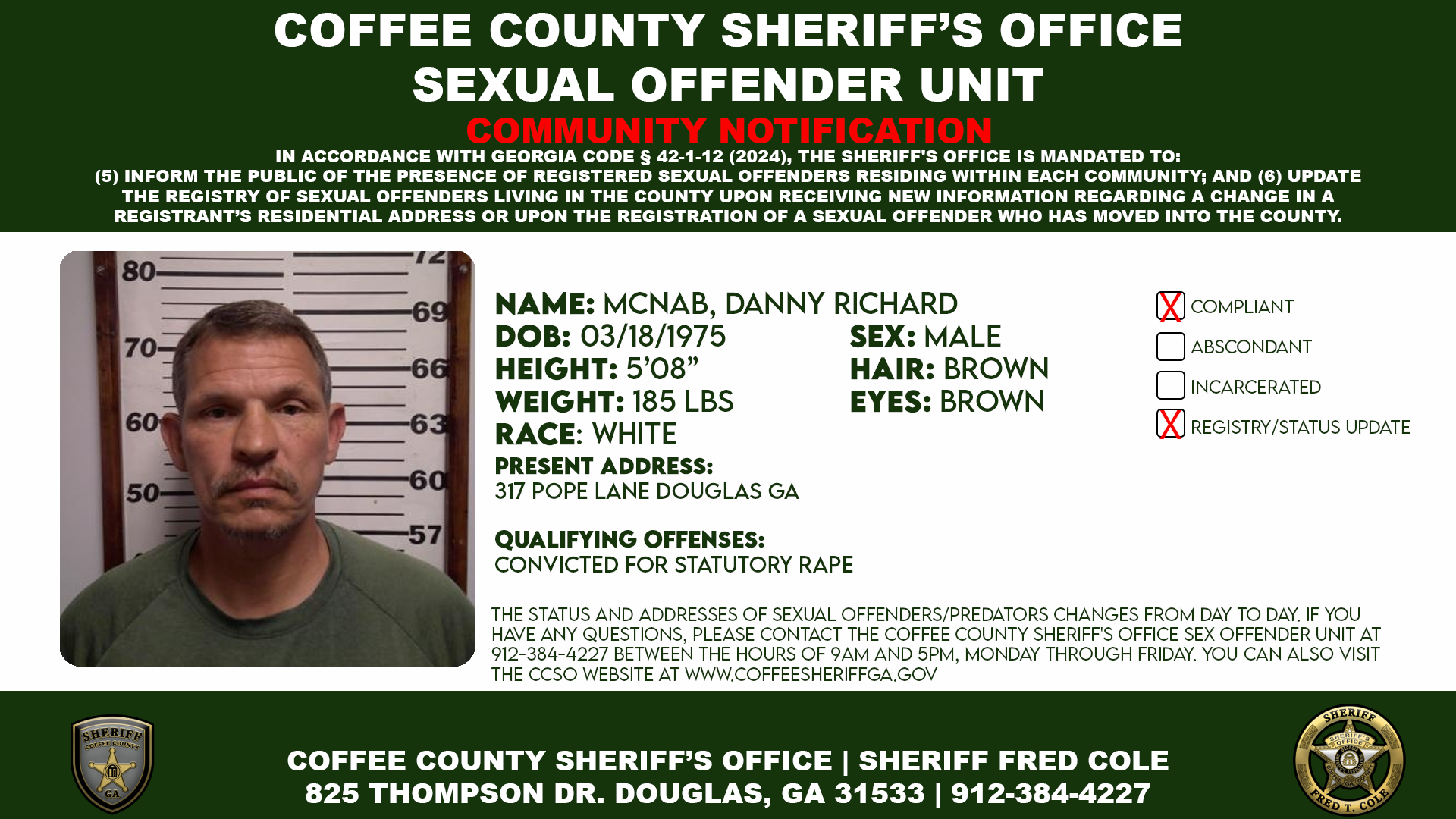 Sex Offender Information Bulletin