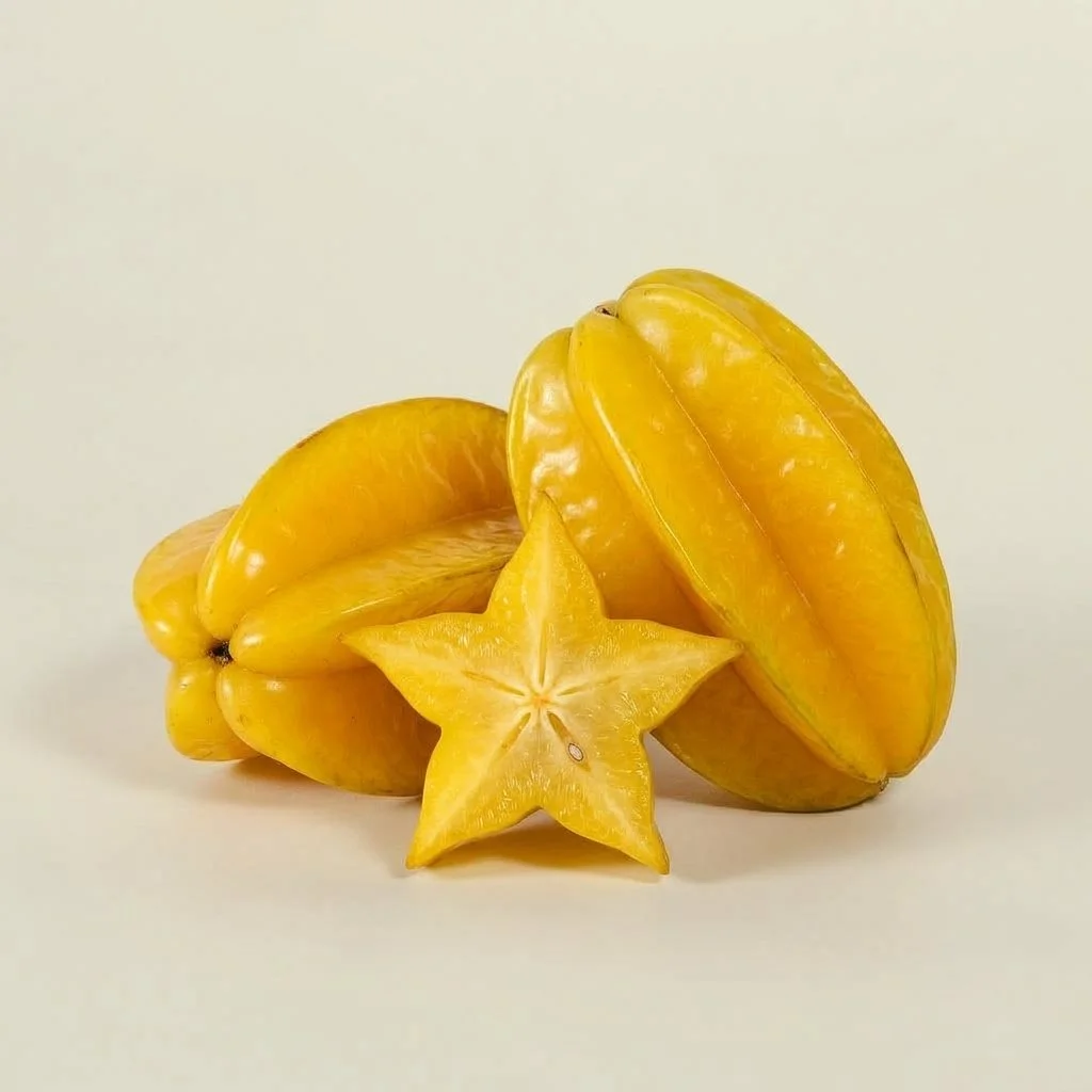organic star fruit, fresh carambola sliced showing star shape, wholesale tropical fruit by Ecoripe Tropicals