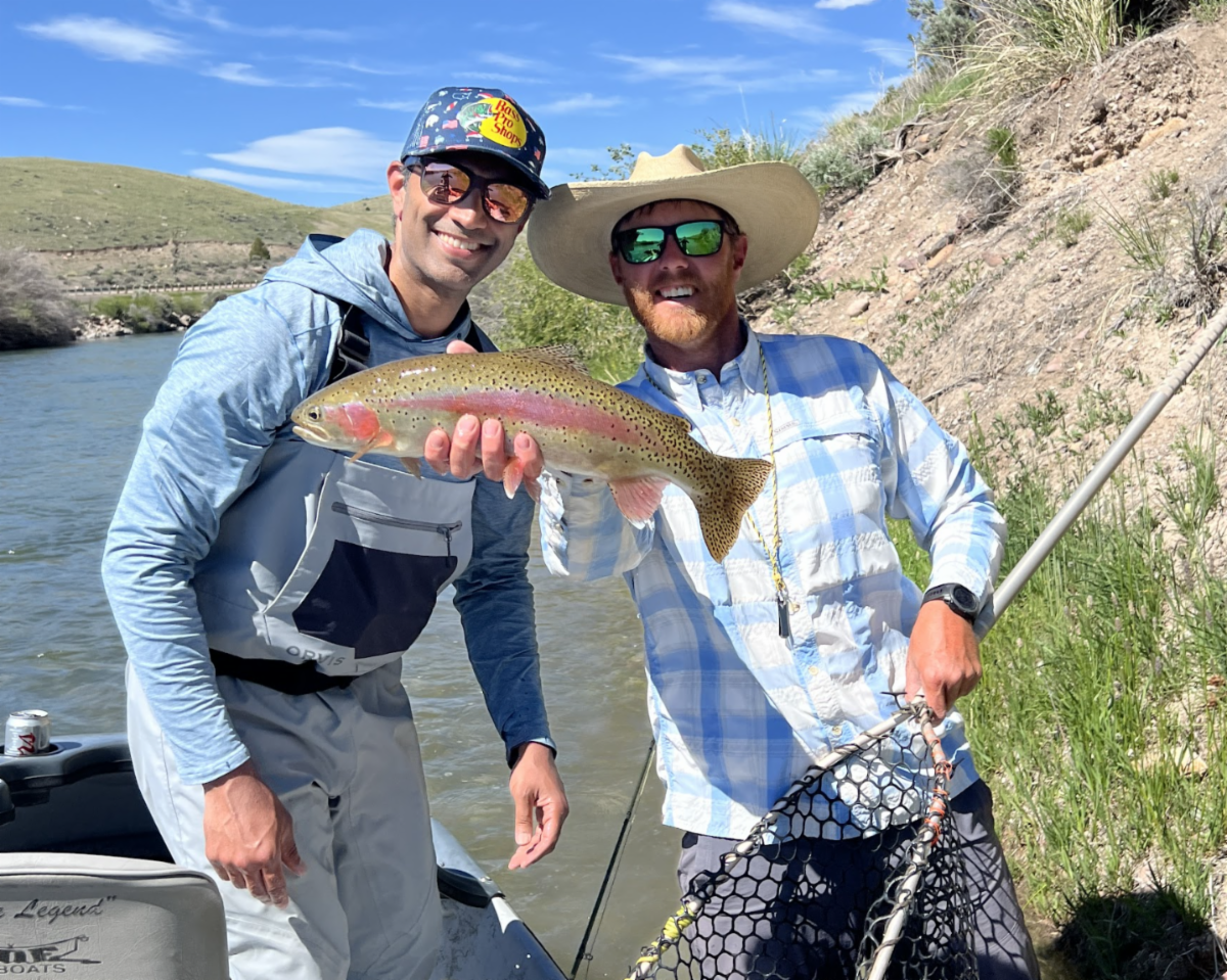 Close-up of a wild brown trout caught on the Beaverhead River in southwest Montana
