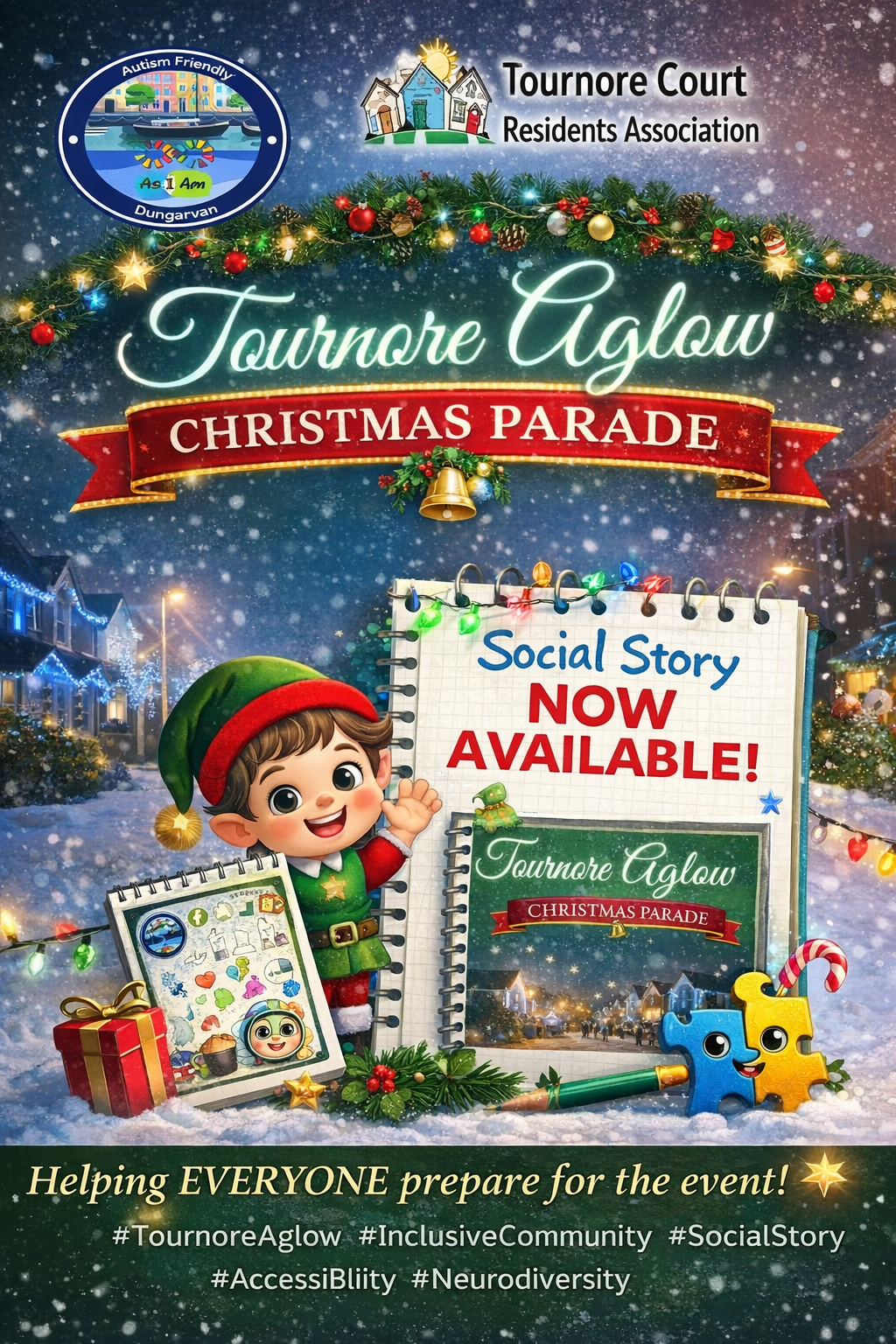 🌟 Tournore Aglow Christmas Parade  Social Story Now Available 🎄