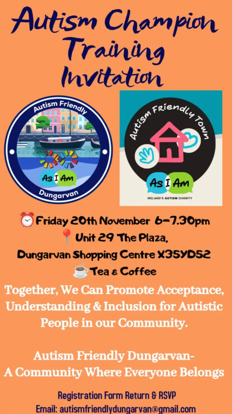 🧡 🏆INVITATION AUTISM FRIENDLY CHAMPION TRAINING! 🧡🏆