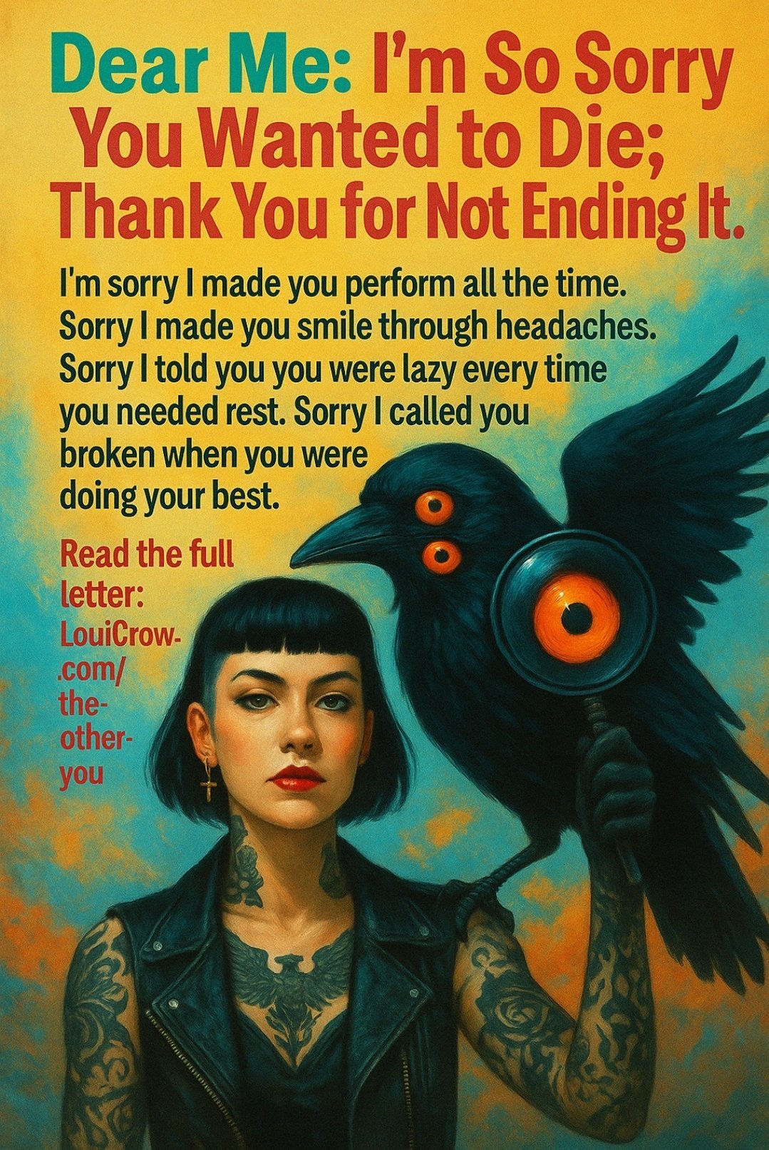 Dear Me: I’m So Sorry You Wanted to Die; Thank You for Not Ending It