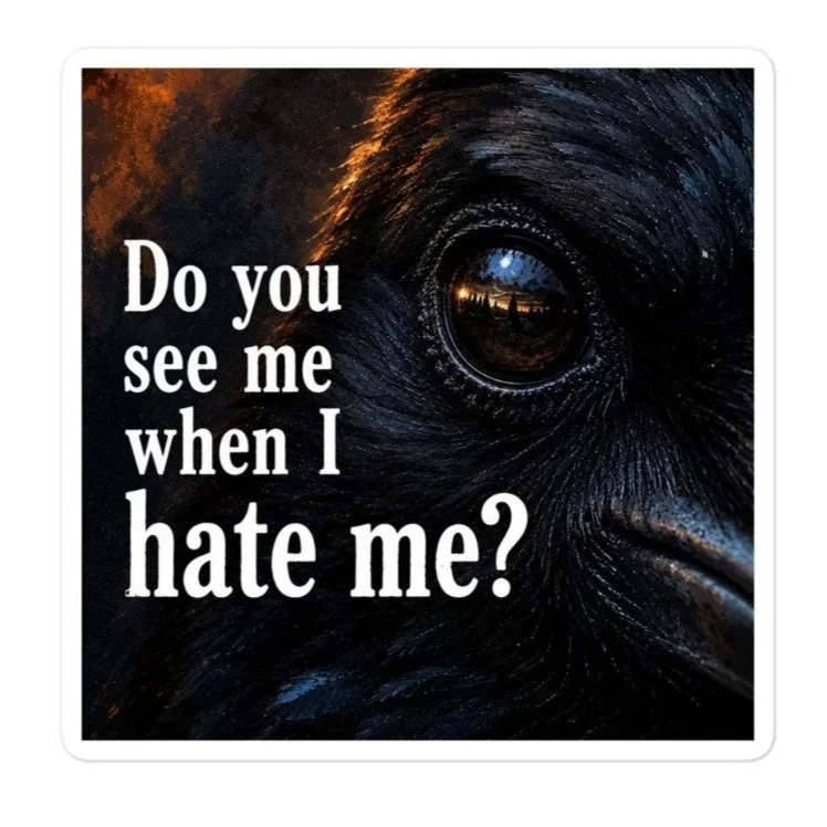 Do You See Me When I Hate Me? | Inner Child | I Love You More | Mirror Work | Loui Crow Lyric | Sticker 4x4