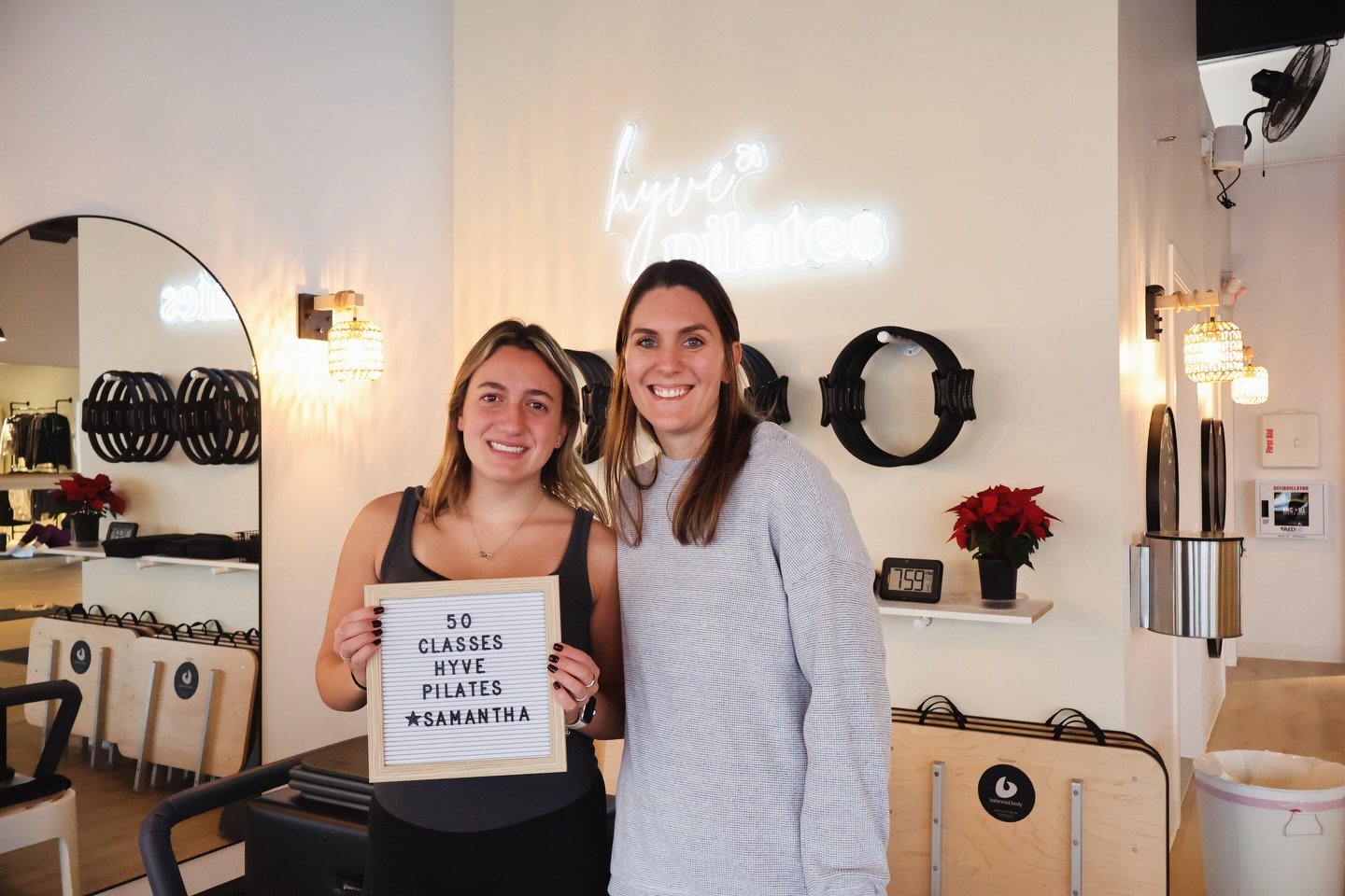 Our friend Sam hit her 50 today with Jen, smiles all around. Everyone give her a congratulatory round of applause.