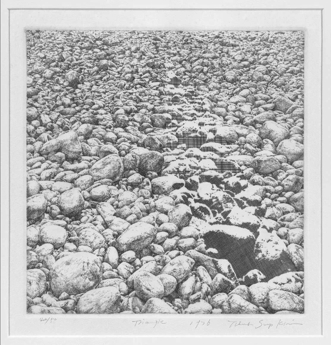 Triangle, 1976, 29.7x29.2cm, etching, 50 editions