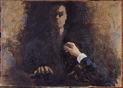 Game, 1993, 72x90cm, Oil on Map