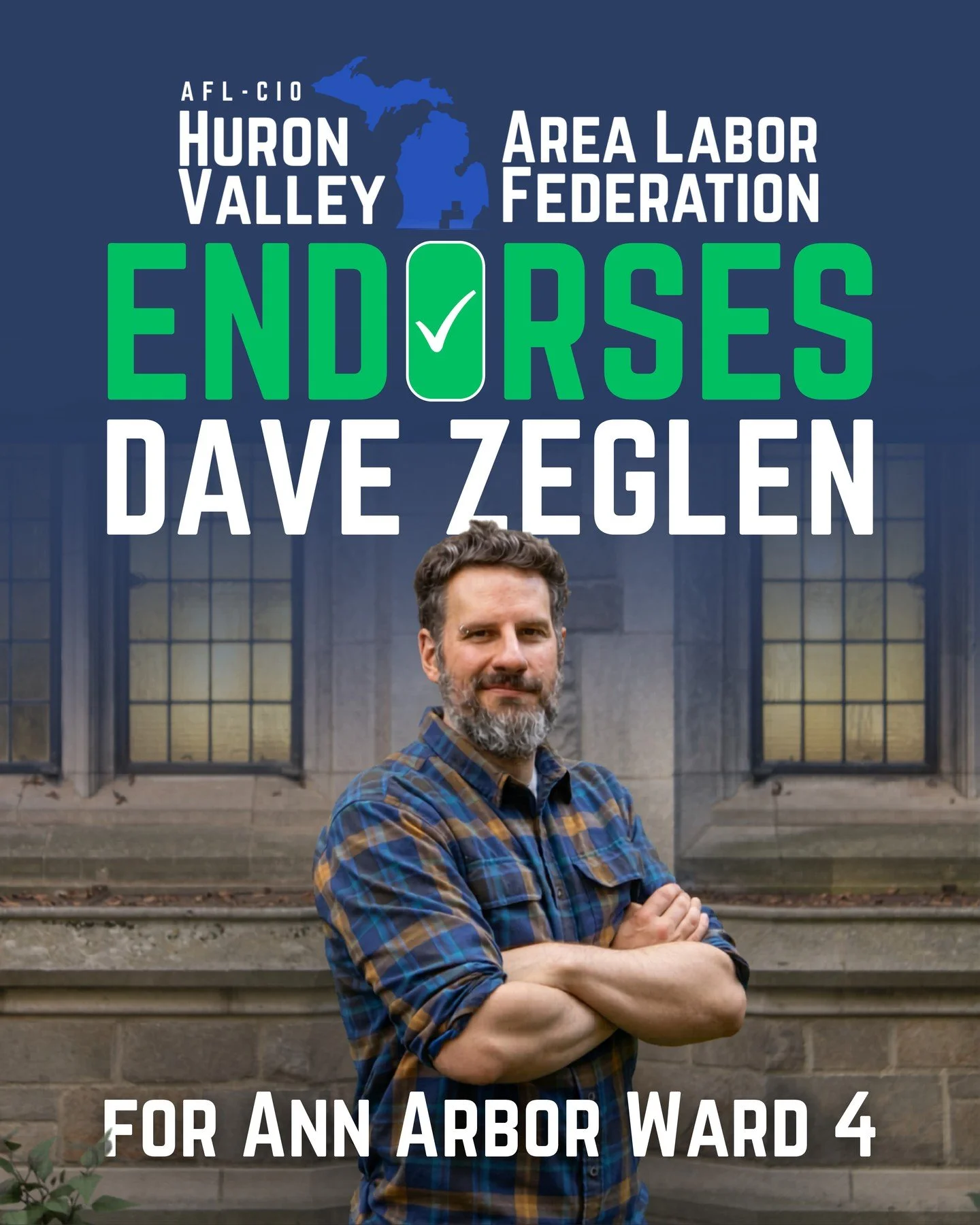 From the classroom to the picket line &mdash; now to city council! As one of our own affiliate union members, Dave Zeglen will fight for:

✅Affordable housing
✅Tenants&rsquo; rights
✅Strong unions

Let&rsquo;s send a tried-and-true labor organizer to