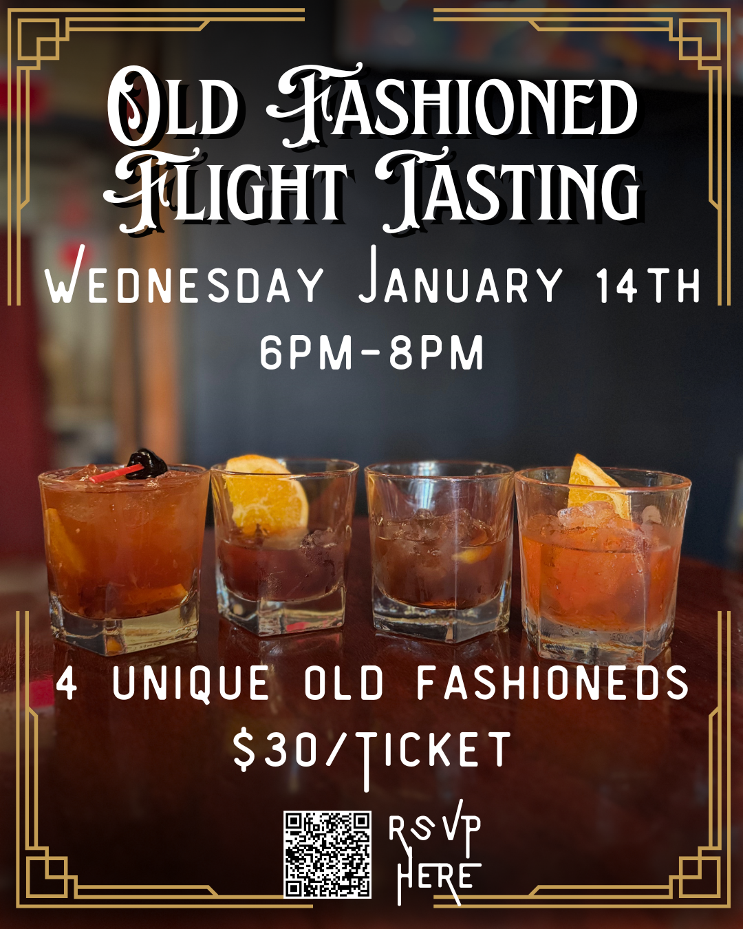 Old Fashioned Flight Tasting