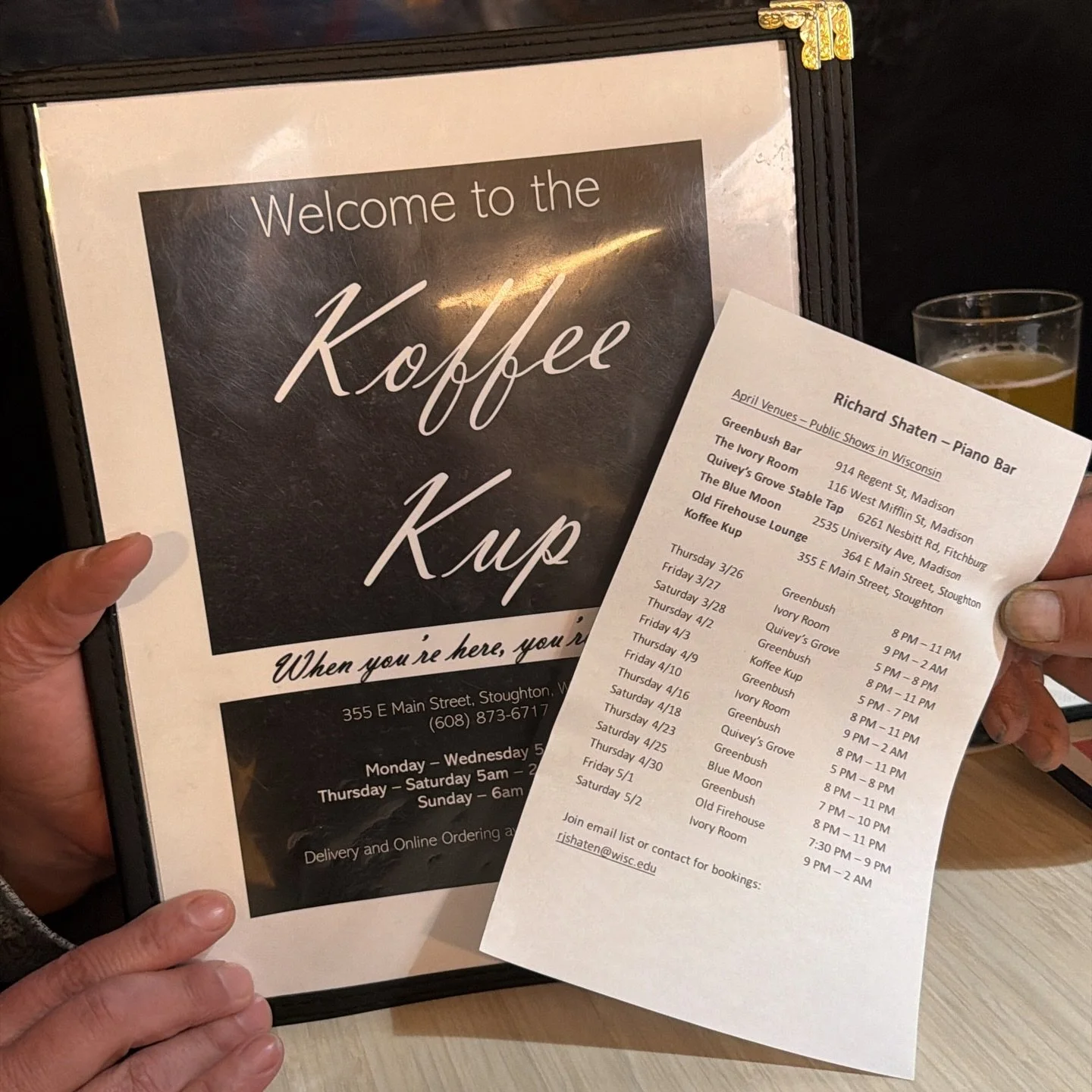 Enjoying Richard Shaten @ #koffeekupstoughton 
 
Playing my favorite #Vienna #BillyJoel @billyjoel 
&bull;
&bull;
&bull;
#livemusic #stoughtonwi