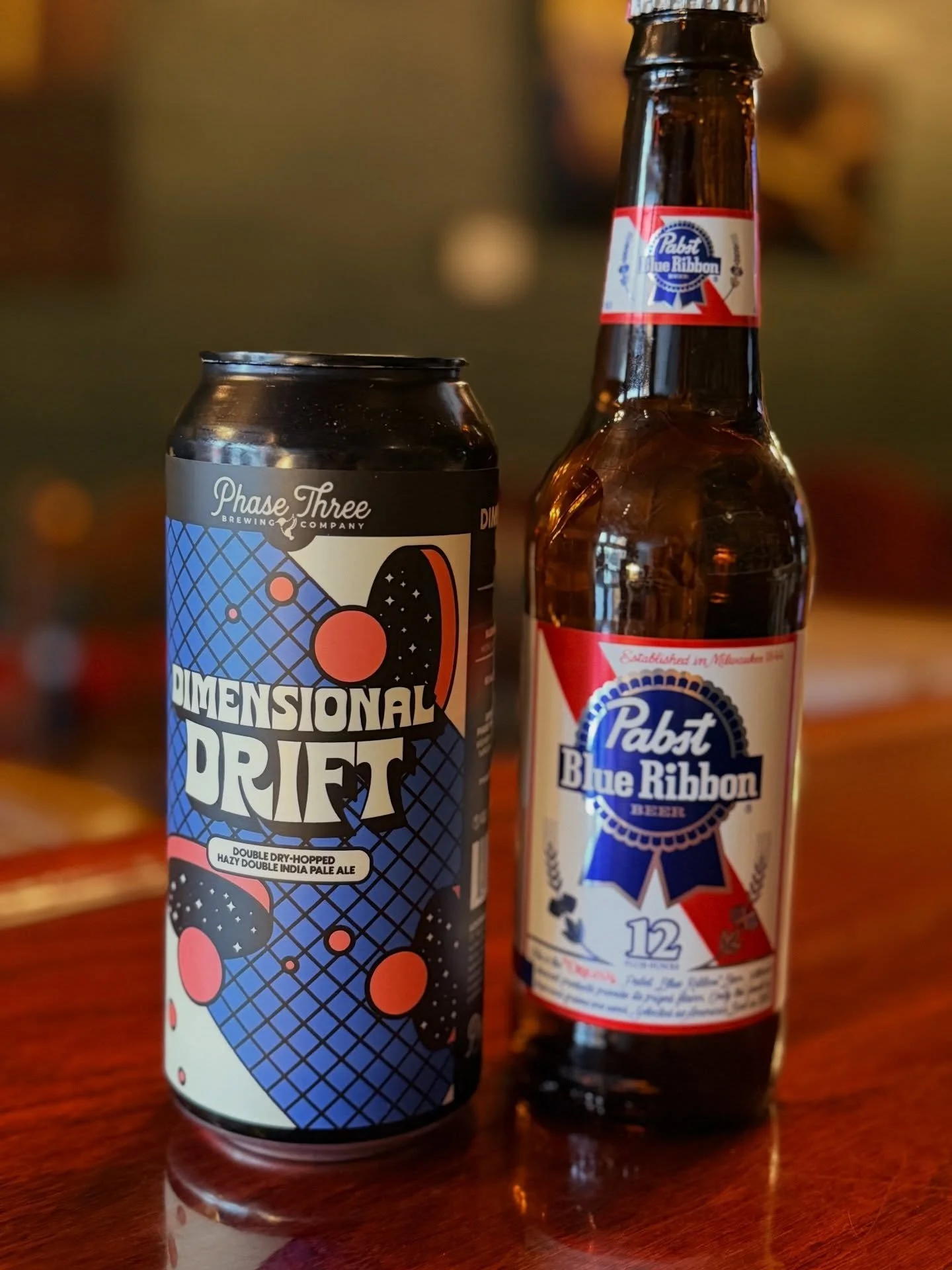 Something for every kind of beer drinker! New at the Old Firehouse Lounge &mdash; Phase Three Brewing&rsquo;s Dimensional Drift, a double dry-hopped hazy double IPA for the craft beer crowd, alongside the timeless classic, Pabst Blue Ribbon. 
 
Wheth