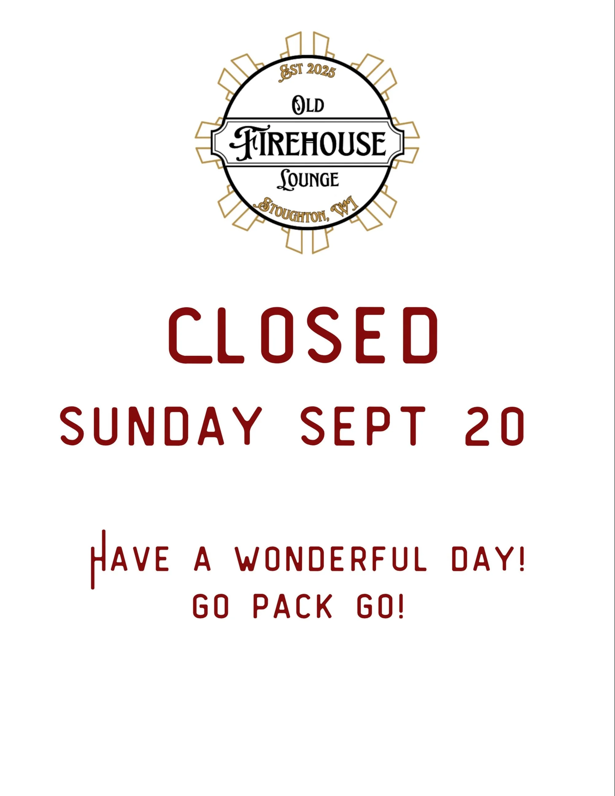 Due to unforeseen circumstances, we will not be open today, Sunday September 20th. 

Thank you for your understanding!