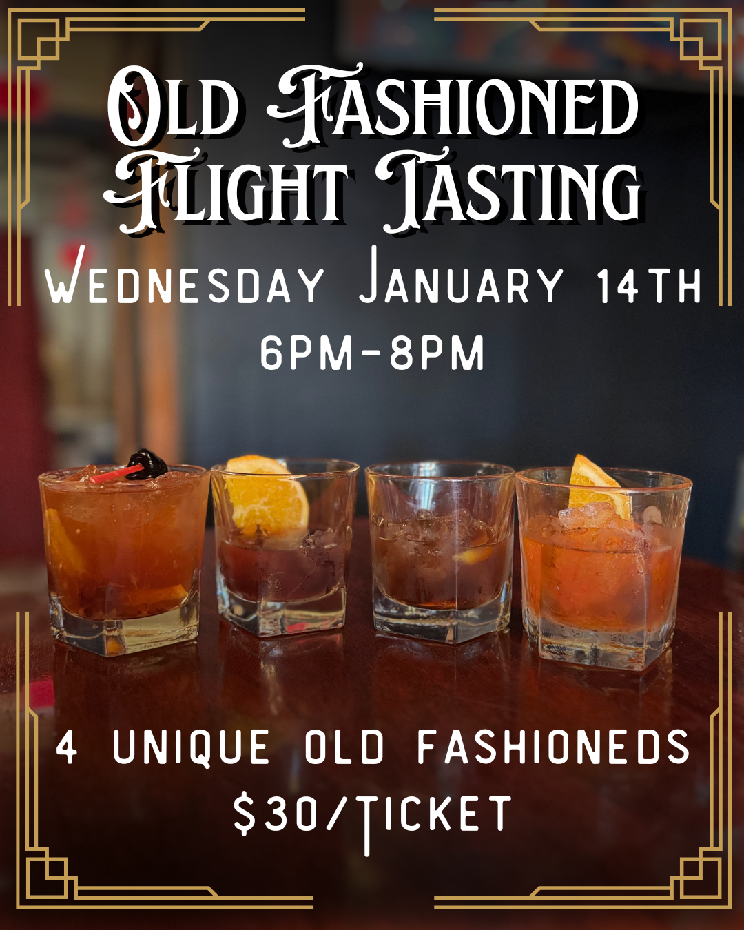 Old Fashioned Flight Tasting