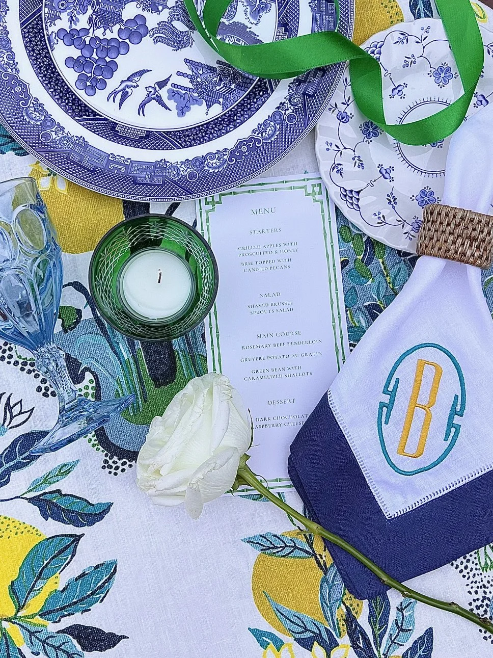 flatlay inspiration board for a party