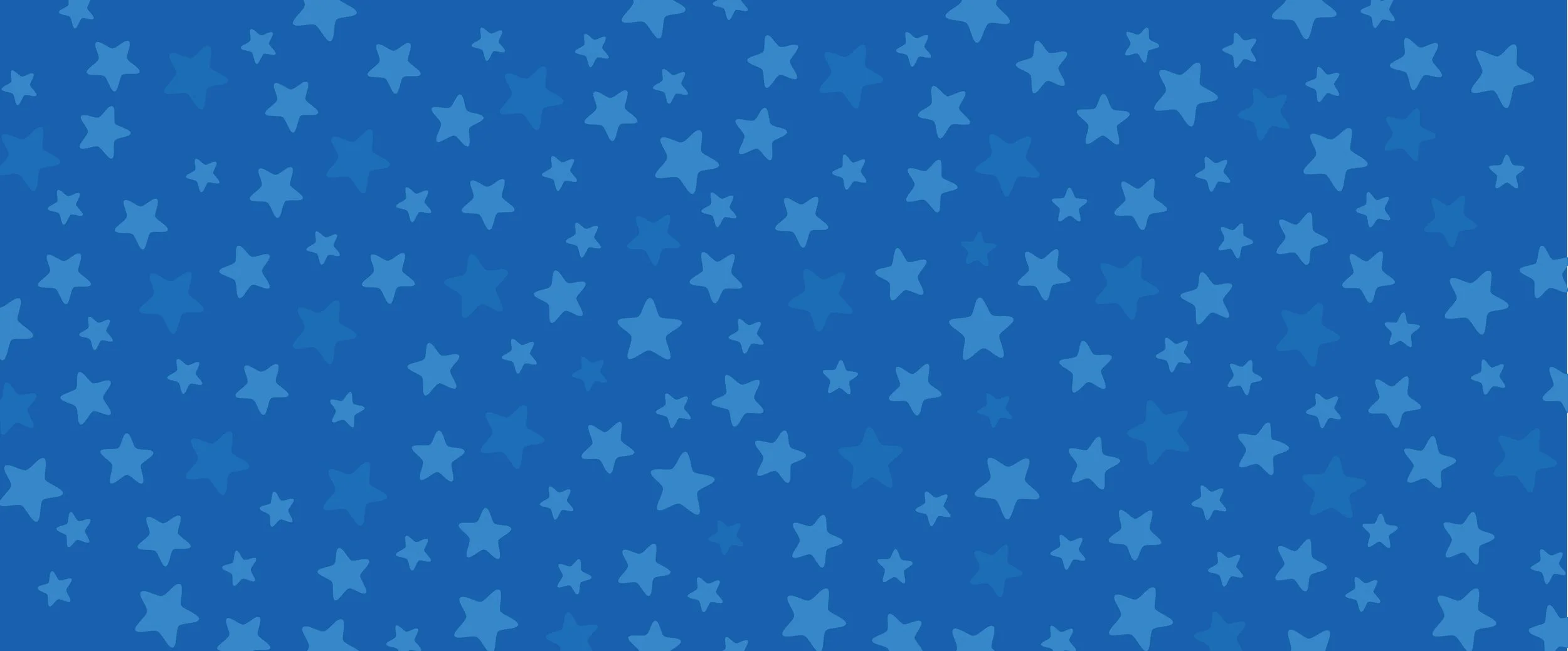 Blue background with a pattern of various-sized light blue stars.