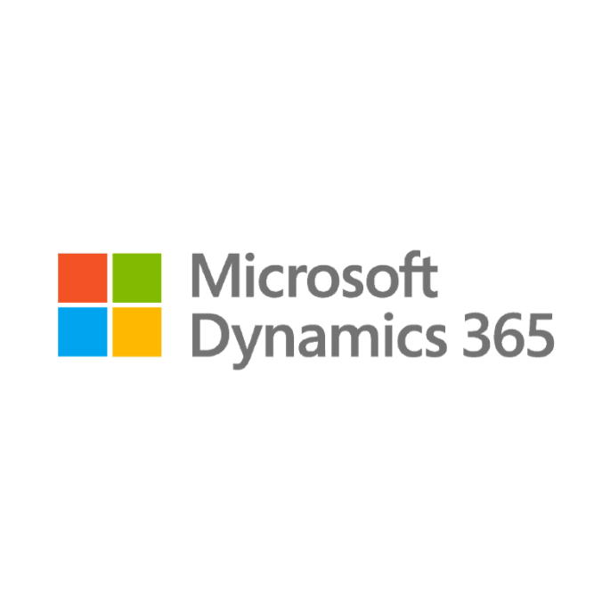 Microsoft Dynamics 365 logo with four colored squares and text