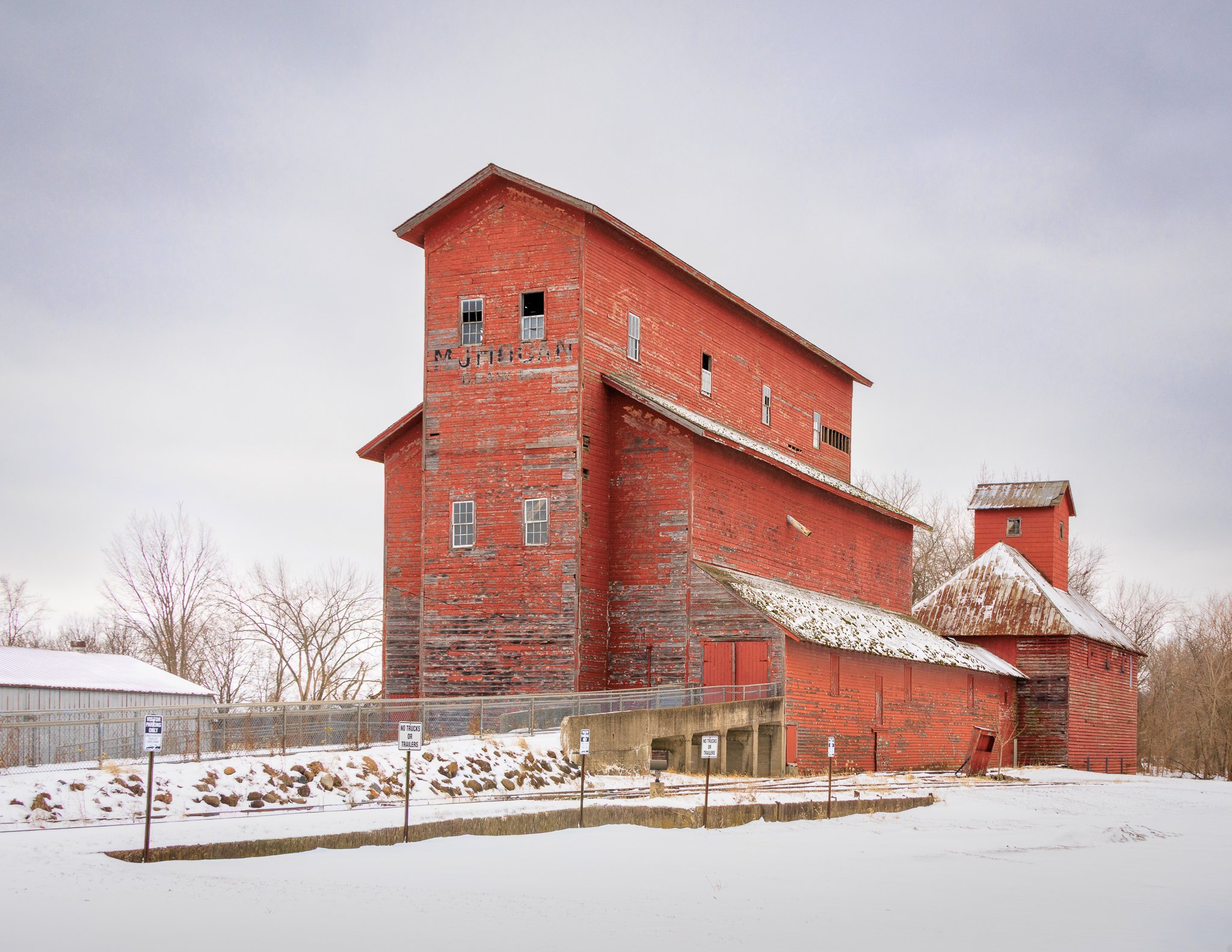 MJ Hogan Grain Elevator in Winter
