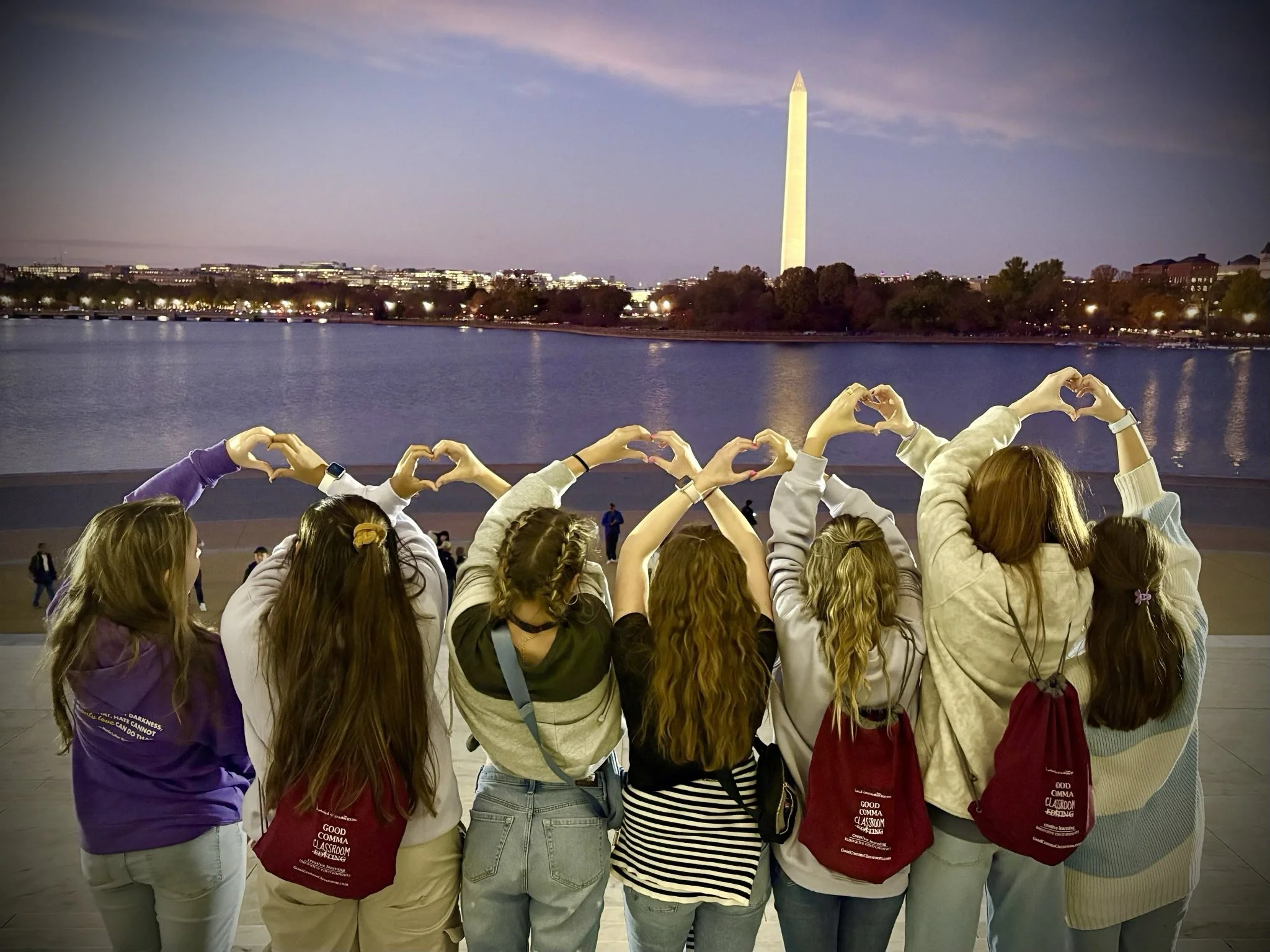 Group photo in front of Washington Monument