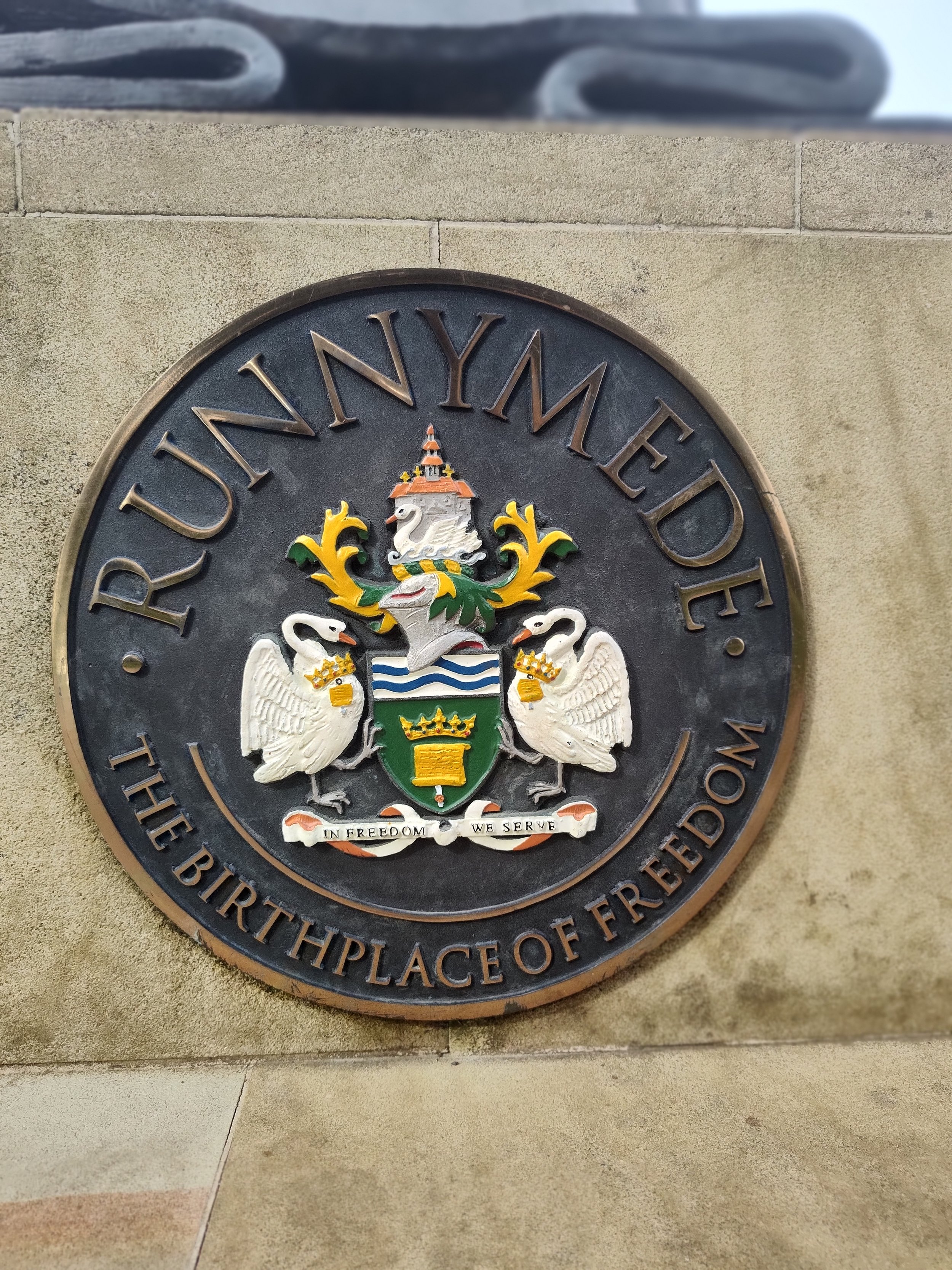 The coat of arms of Runnymede