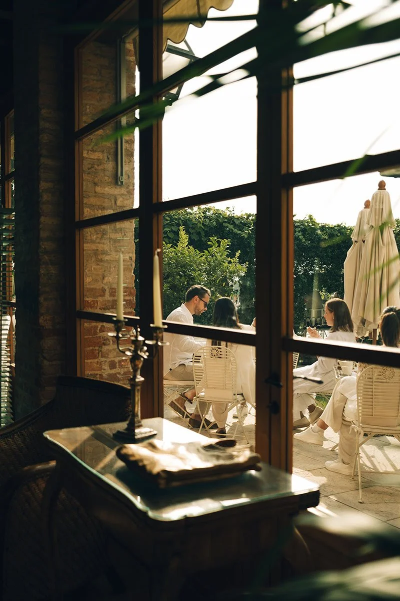 view through the window in Italy