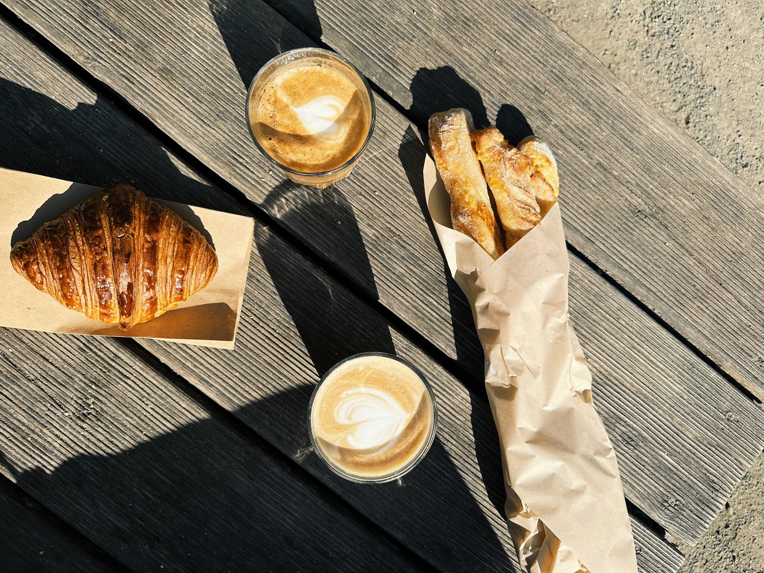 Cup of coffee on a table in natural light
