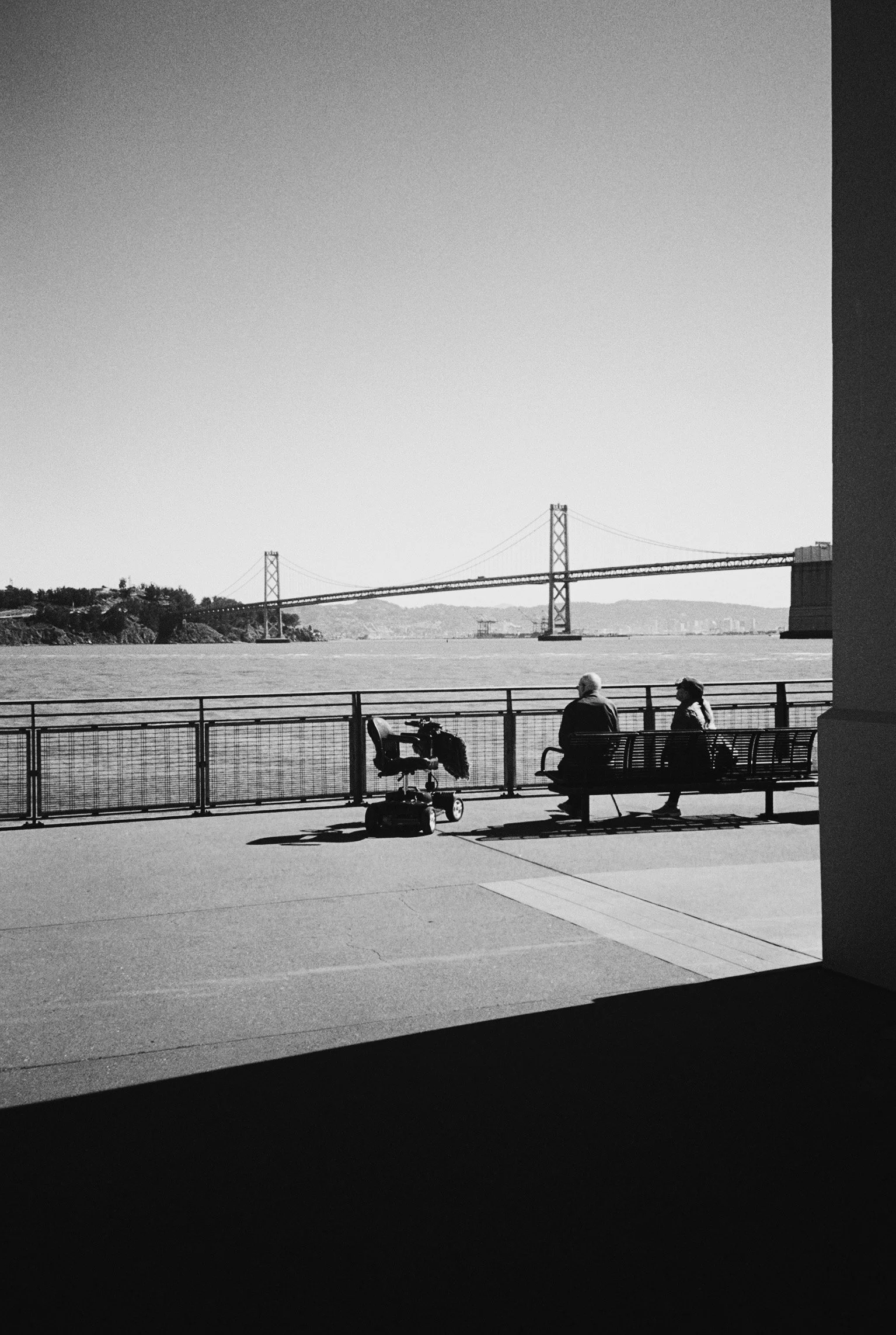 old couple enjoying the view in san francisco