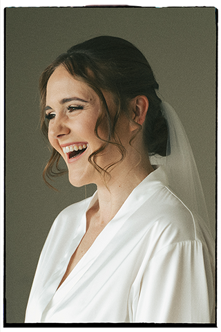 portrait of a wonderful and happy bride