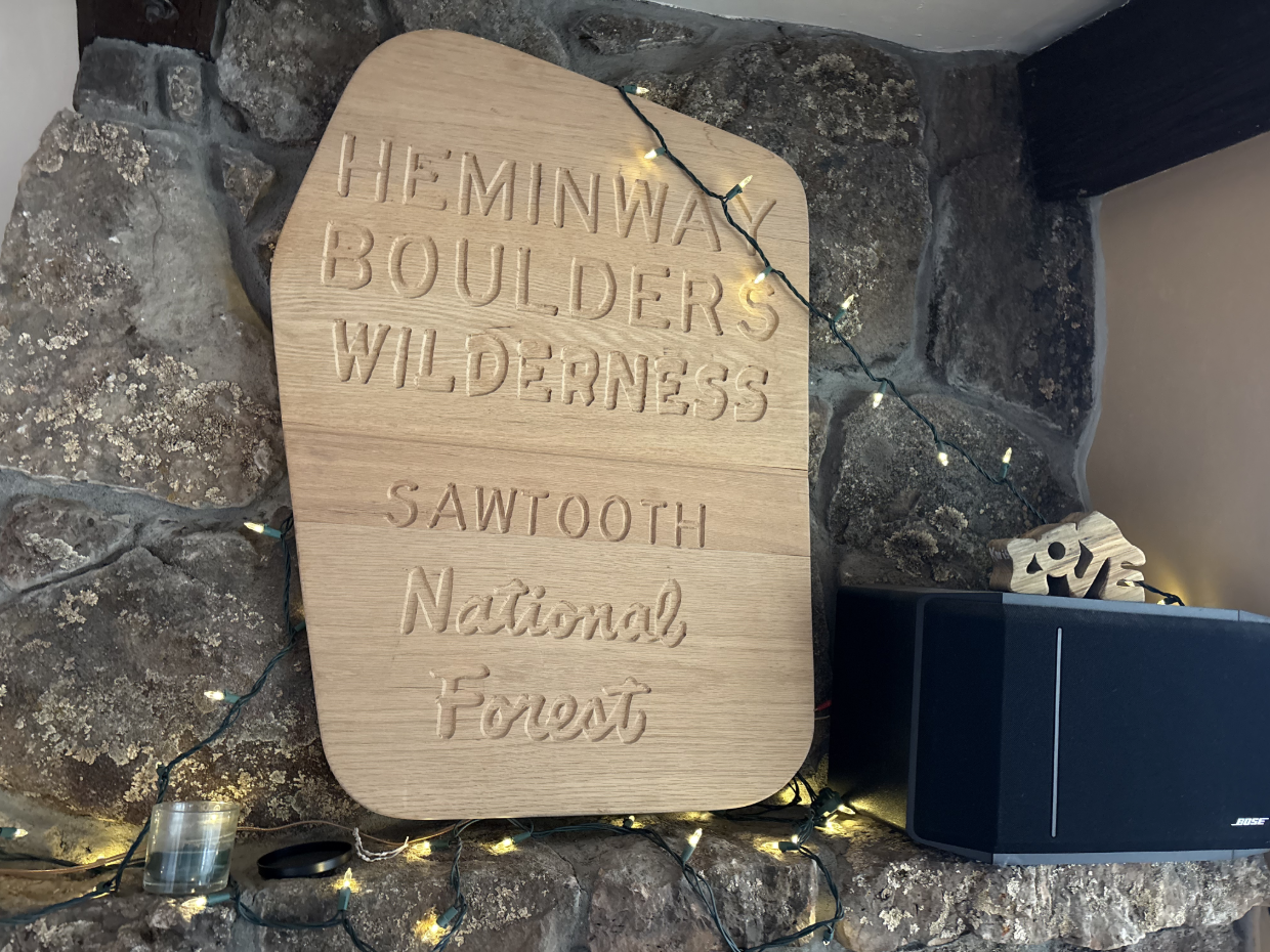The Heminway Boulders [sic] Wilderness sign—a gift to ICL volunteers.