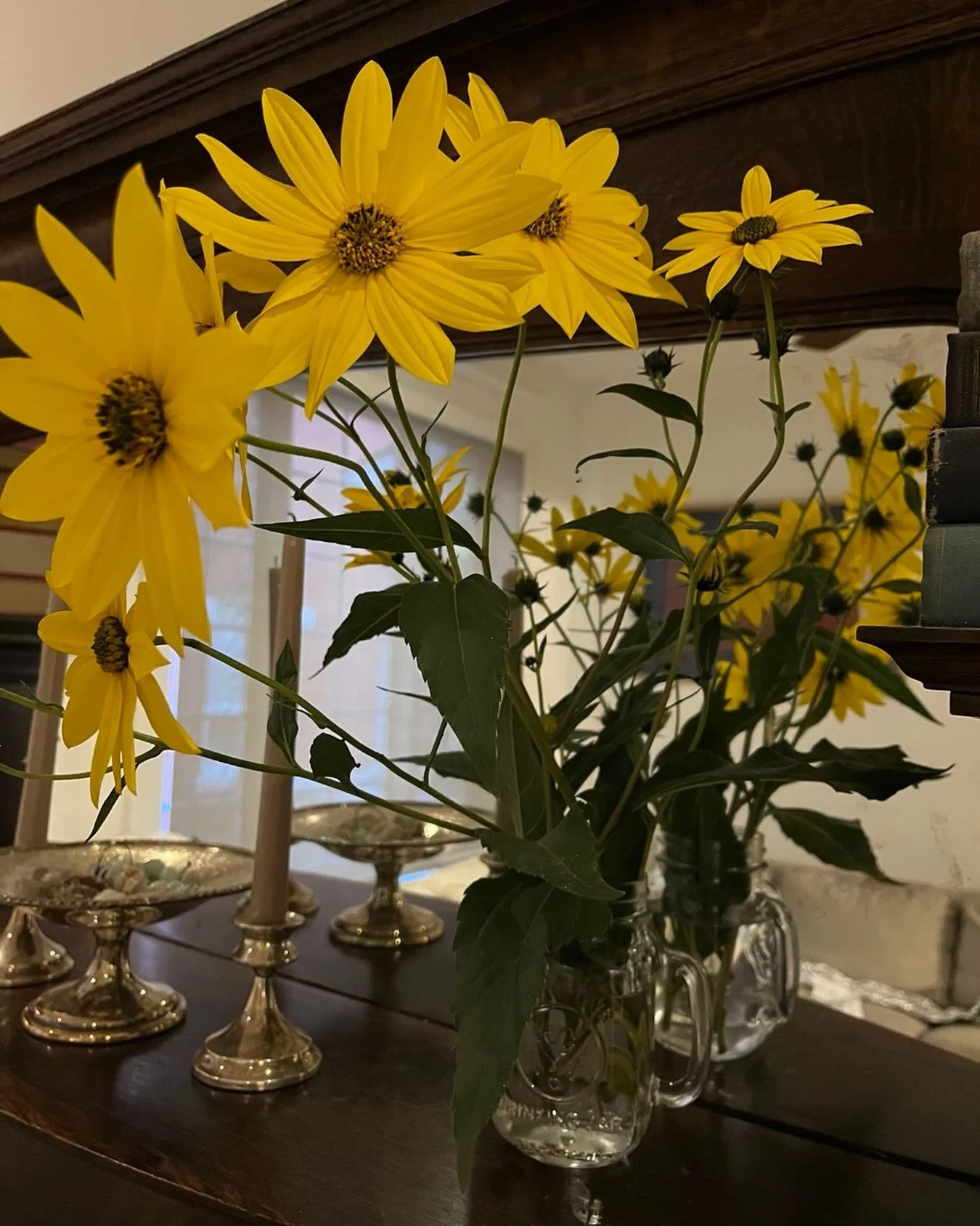 October blooms from the garden brightening up our home