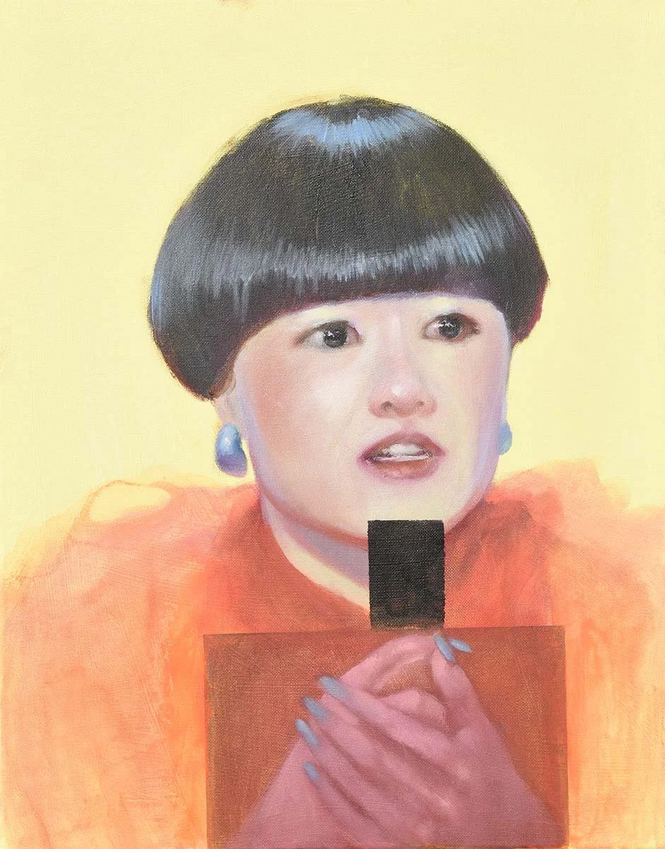 Oil on Canvas Portrait No. 16 from Nina Koba's art collection Faces of TikTok, oil on Canvas 16 by 20 inches