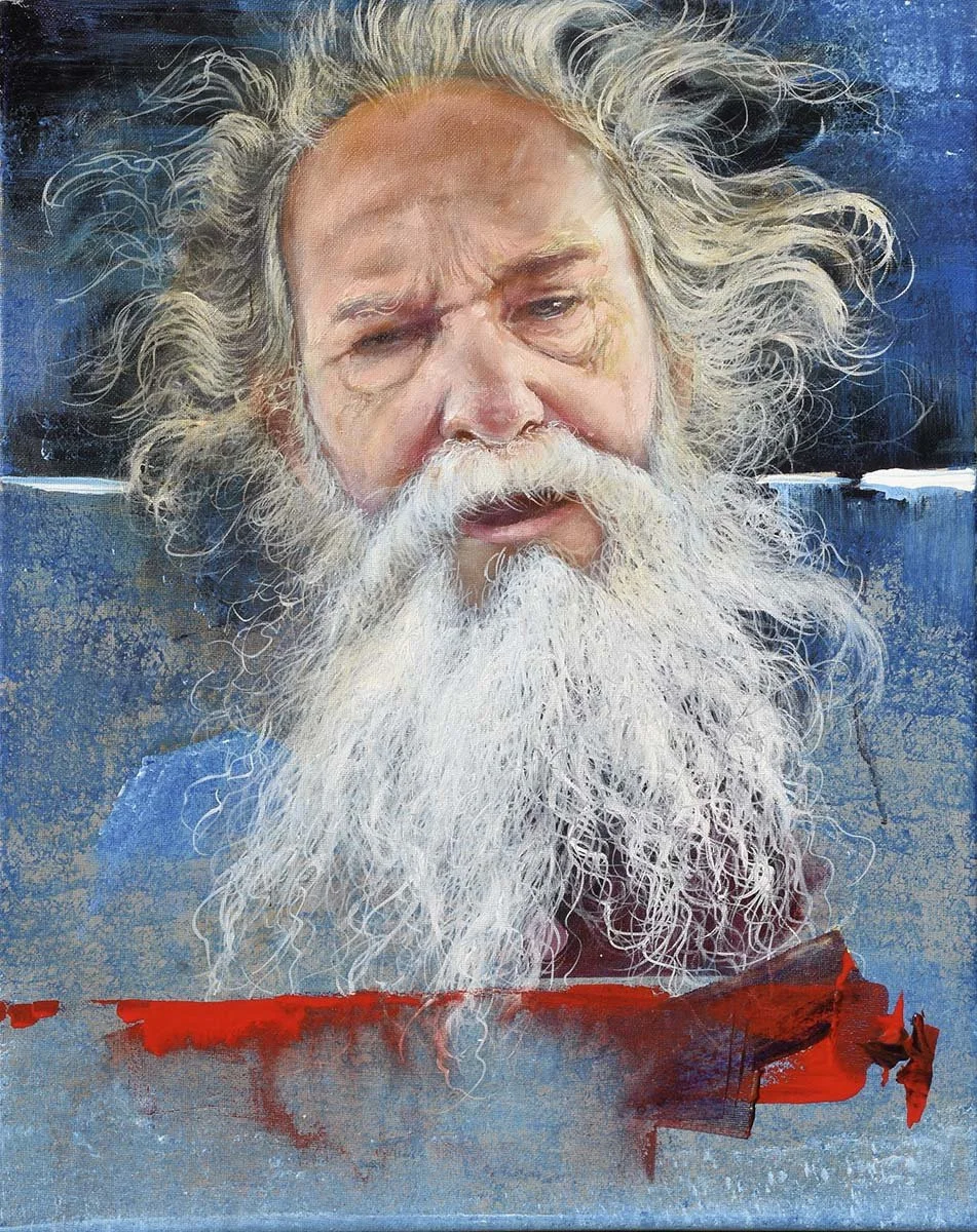 A realistic oil on canva artwork from my favorite collection Faces of TikTok by Nina Koba Vancouver artist.