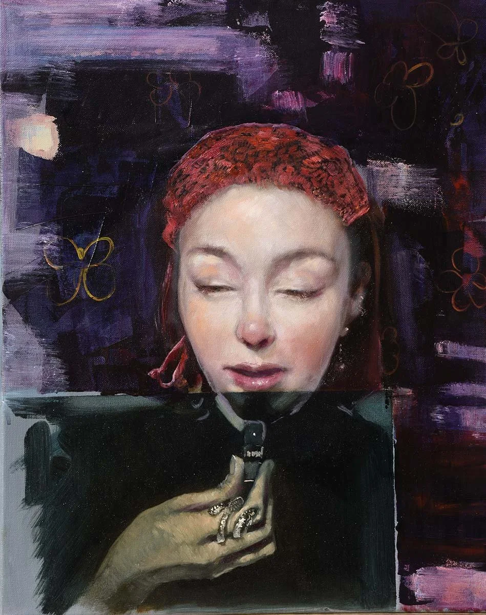 A favourite from my art collection Faces of TikTok, oil on canvas 16 by 20 inches