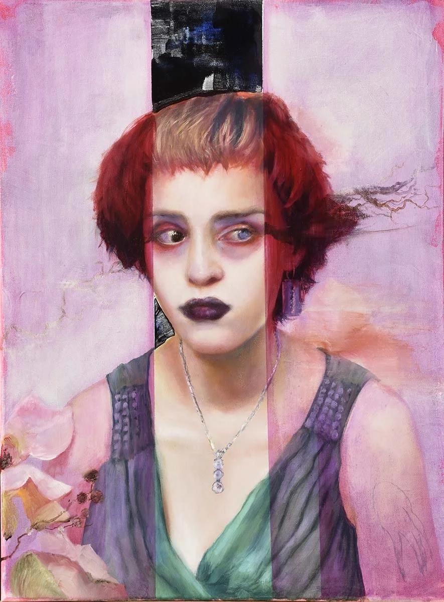 Oil on Canvas from a real face on TikTok art collection Nina Koba