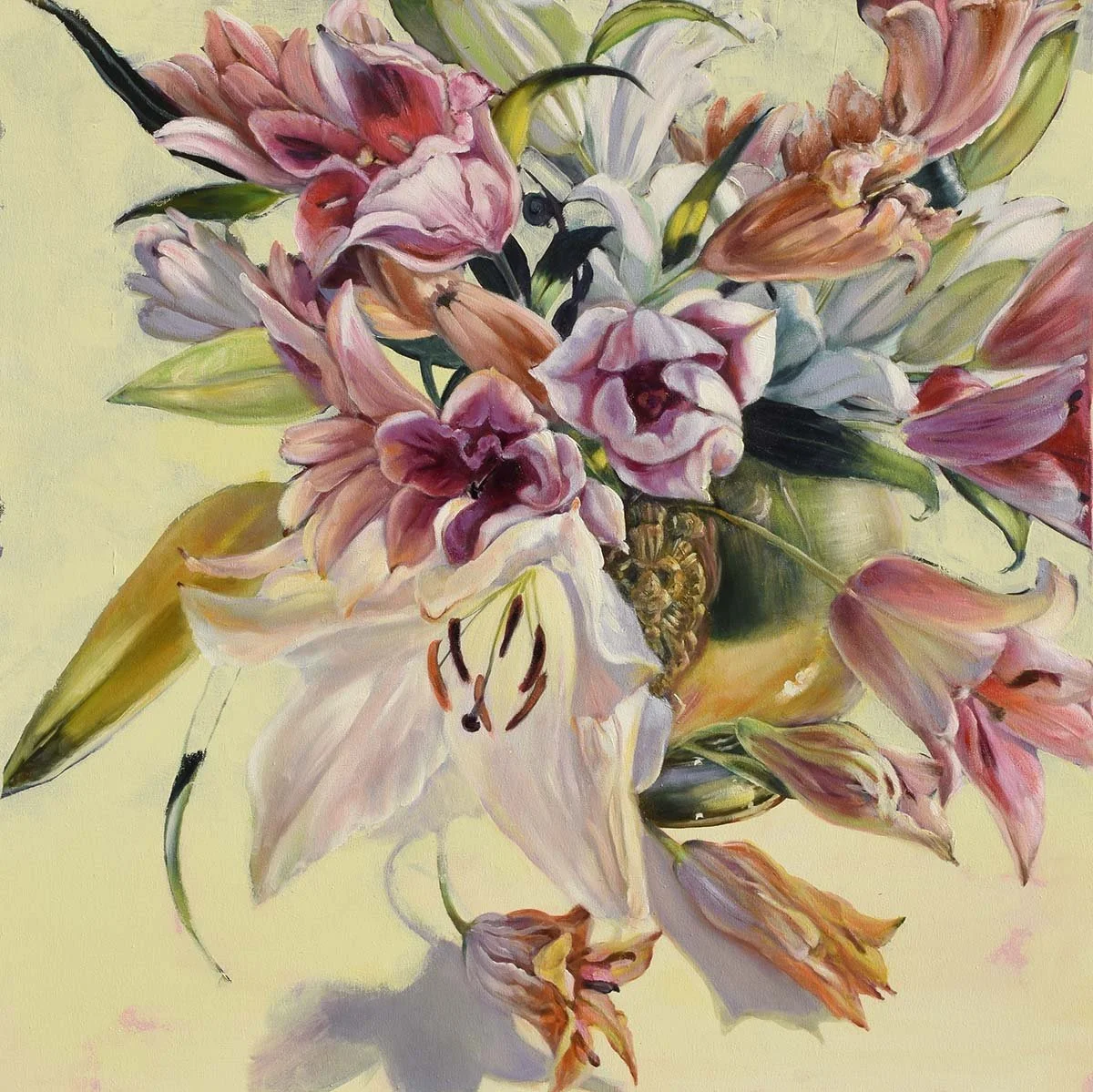 A beautiful floral painting from the Flower Collection of Nina Koba Vancouver artist